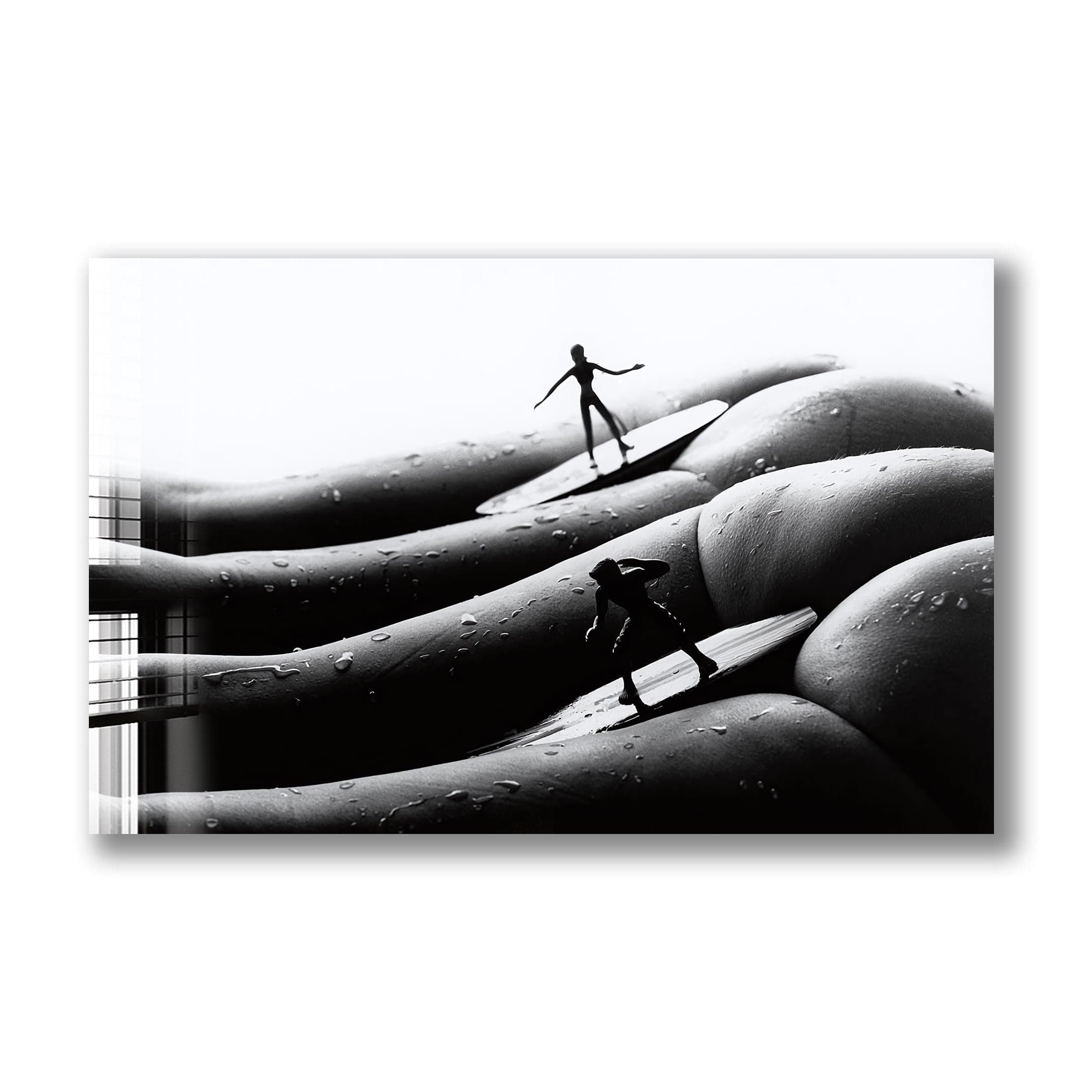 Artronauts Glass Print Body Surfers