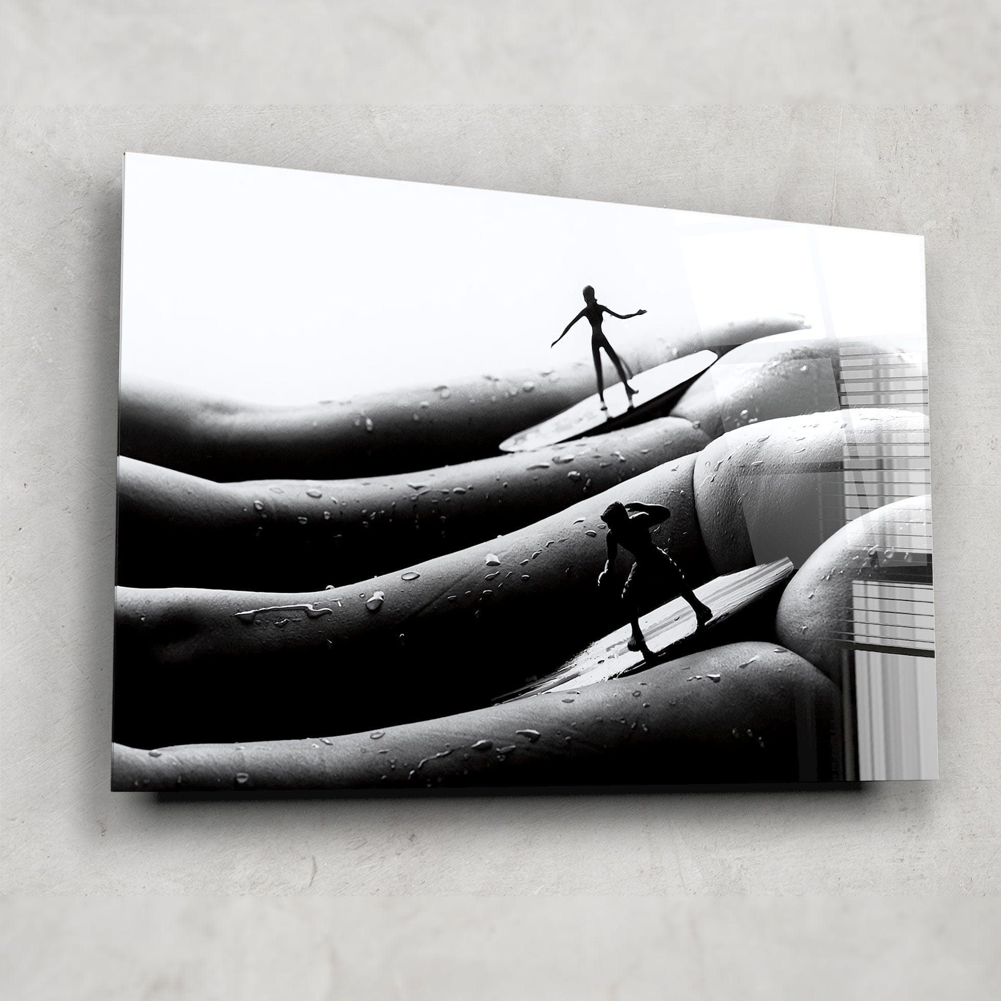 Artronauts Glass Print Body Surfers