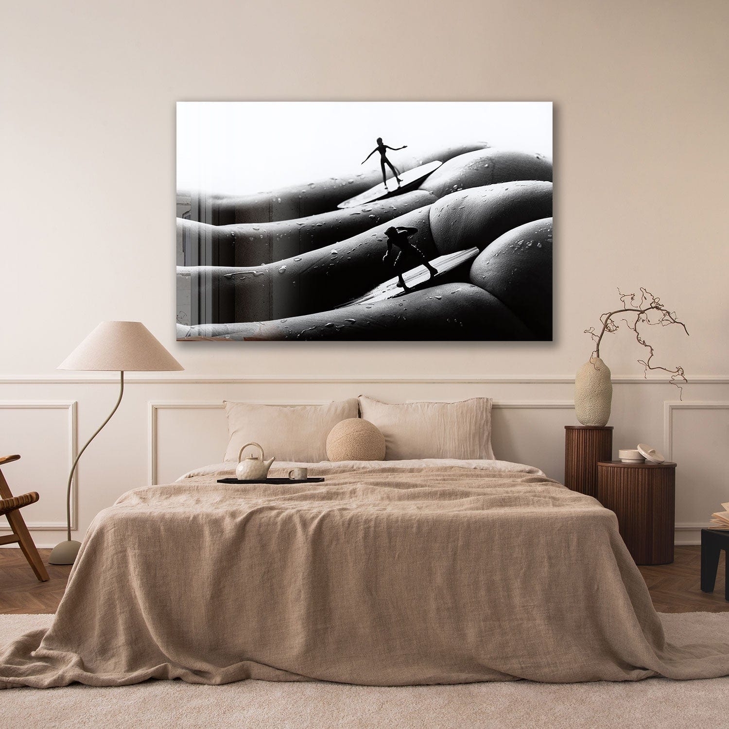 Artronauts Glass Print Body Surfers