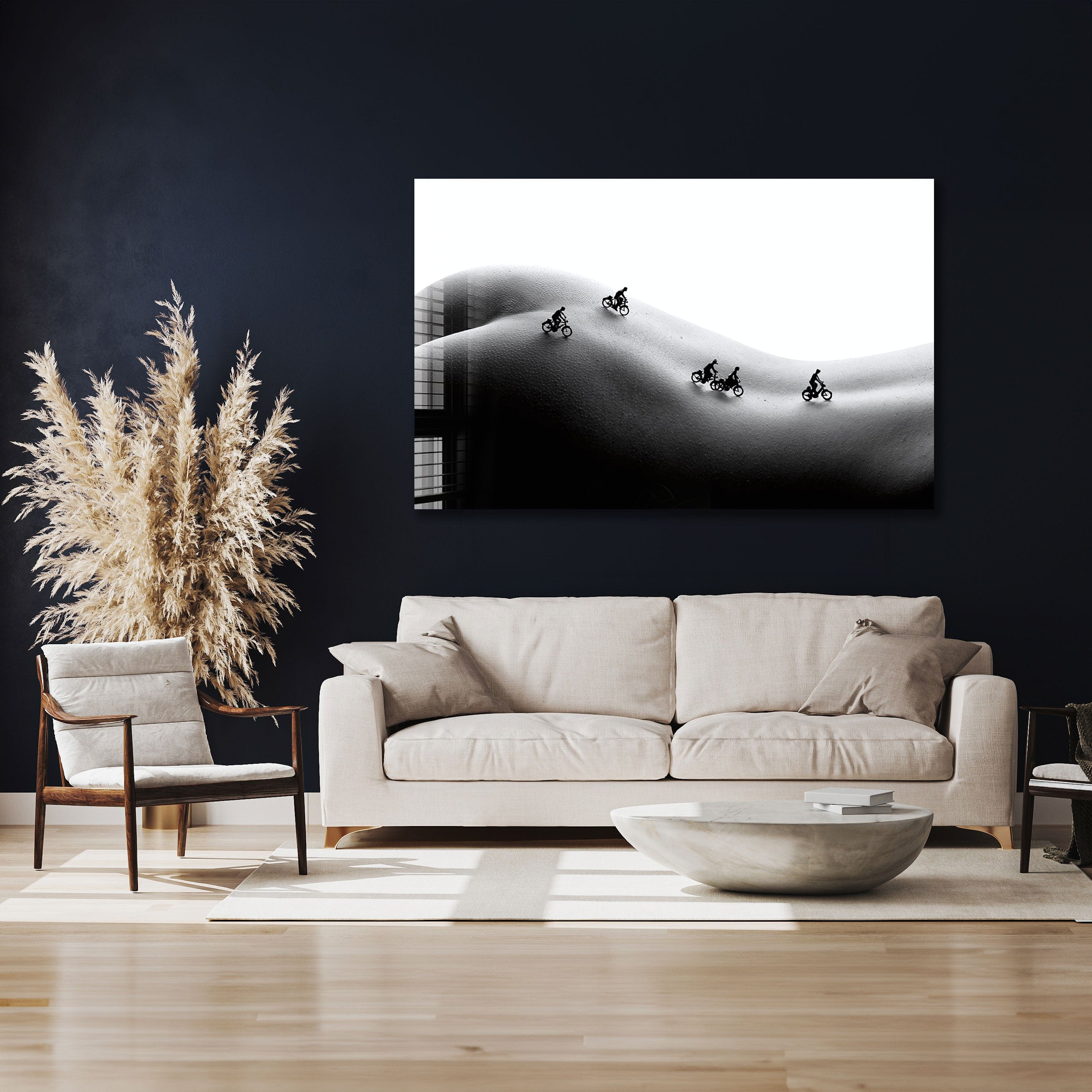 Artronauts Glass Print Motorcycling on The Body