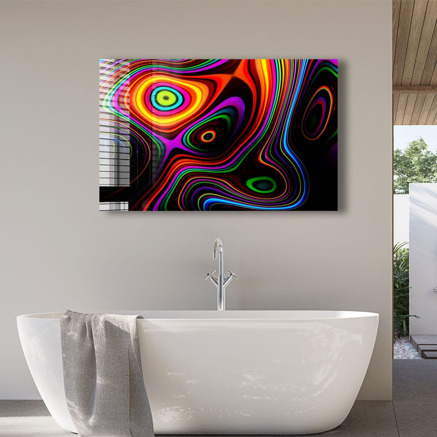 Artronauts Glass Print Colourful Layers