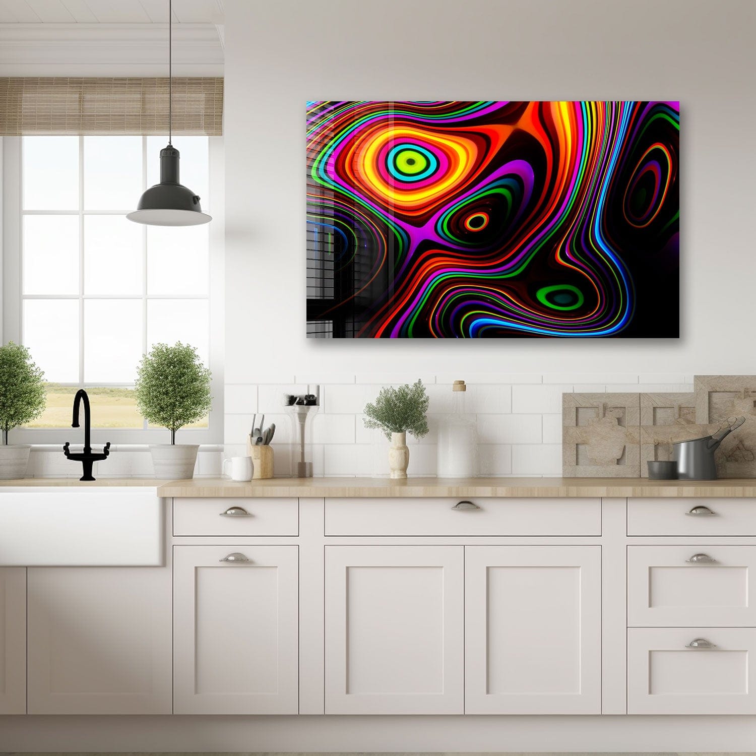 Artronauts Glass Print Colourful Layers