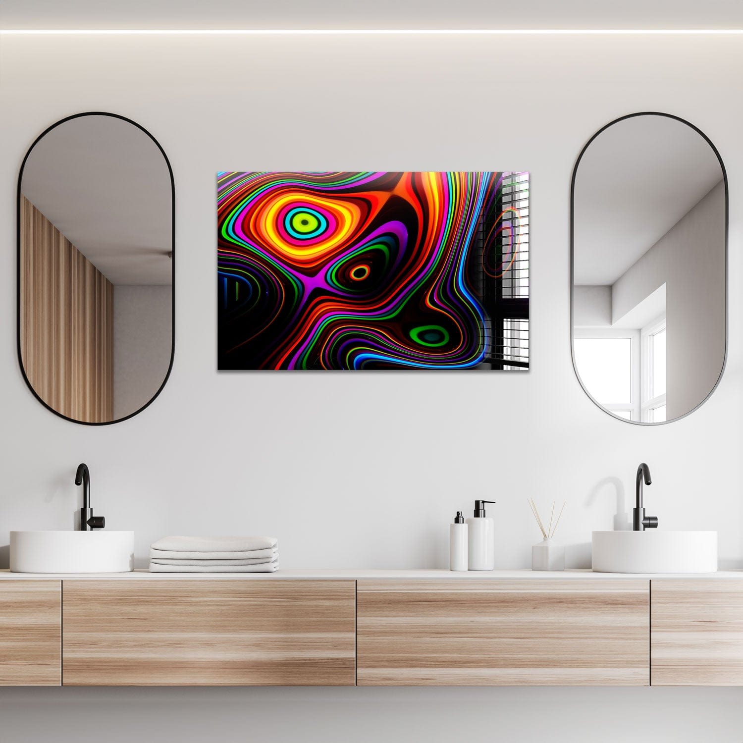 Artronauts Glass Print Colourful Layers