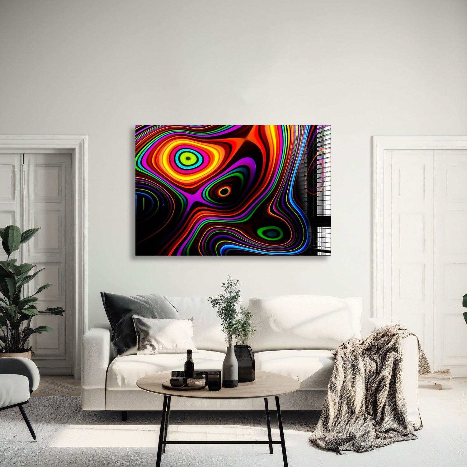 Artronauts Glass Print 60x90 Colourful Layers