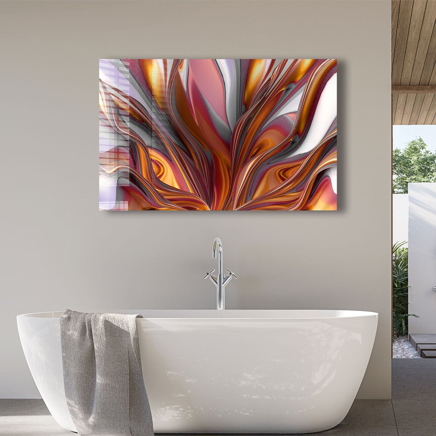 Artronauts Glass Print Abstract Roots