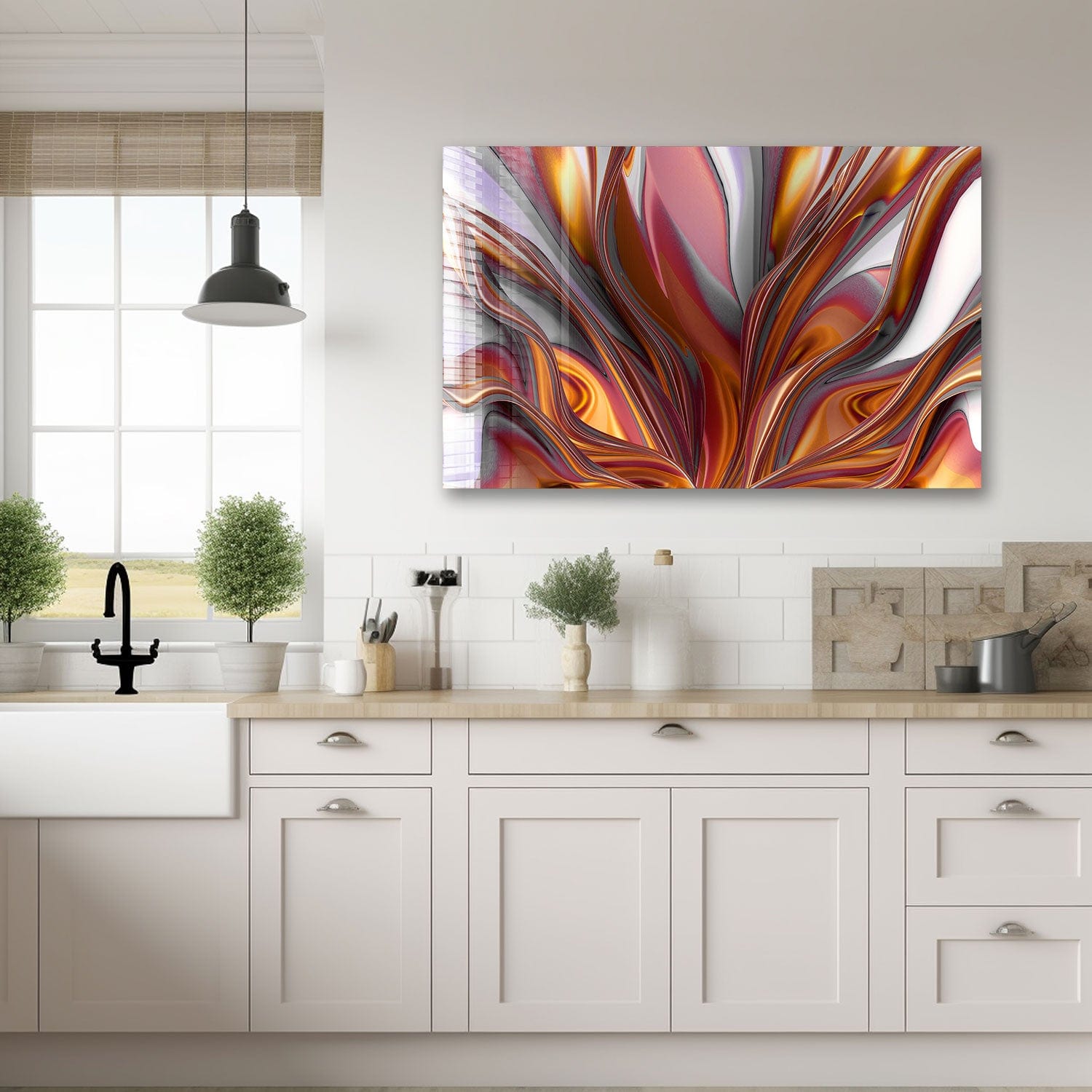 Artronauts Glass Print Abstract Roots