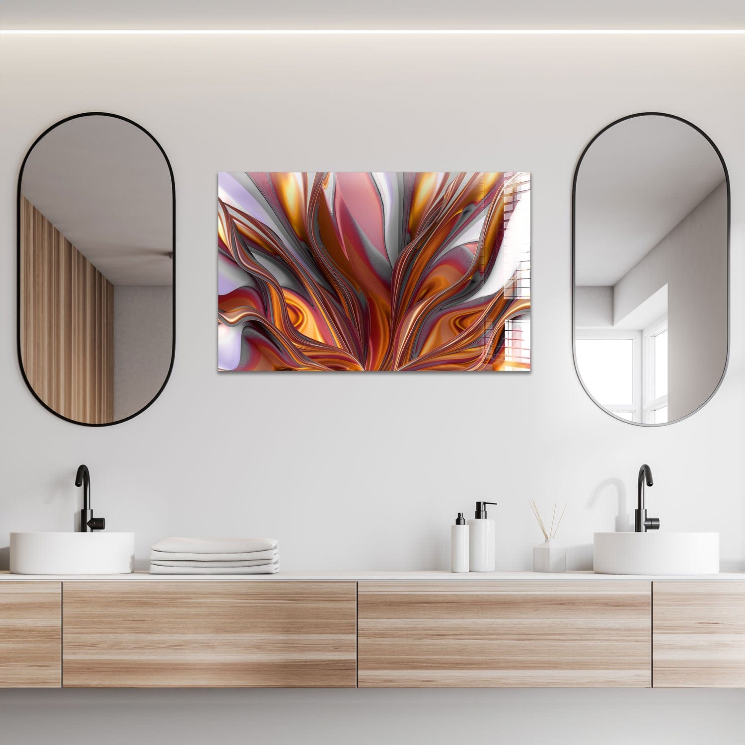 Artronauts Glass Print Abstract Roots