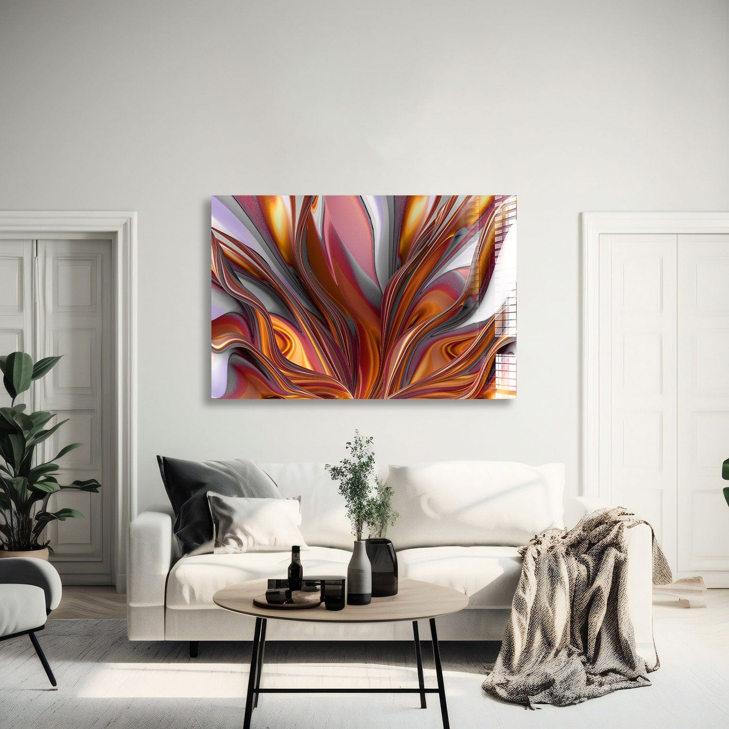 Artronauts Glass Print 60x90 Abstract Roots