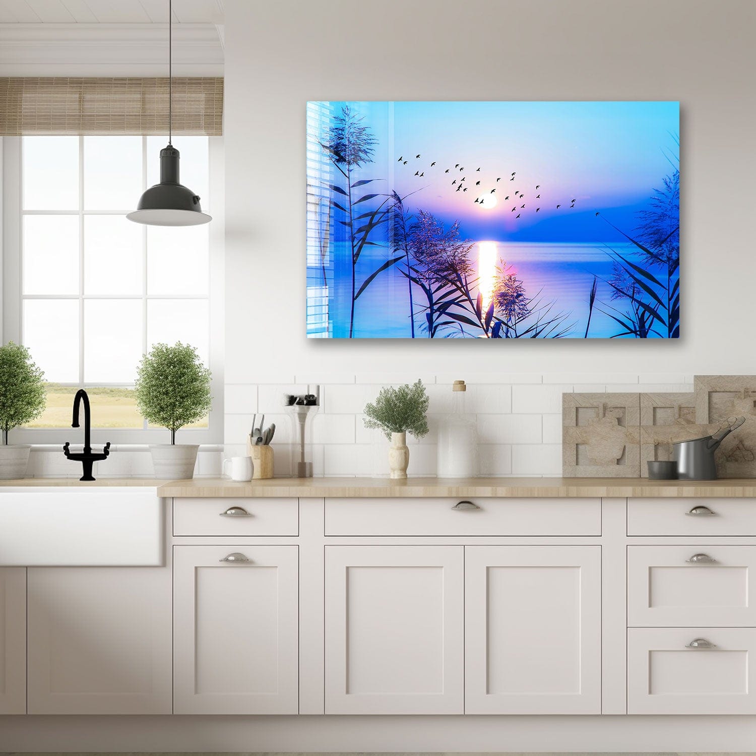 Artronauts Glass Print Sunset Seaside