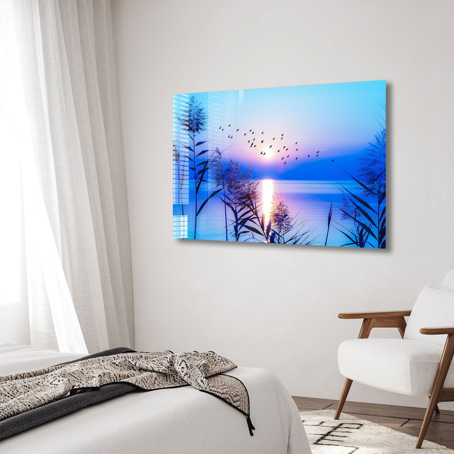 Artronauts Glass Print Sunset Seaside