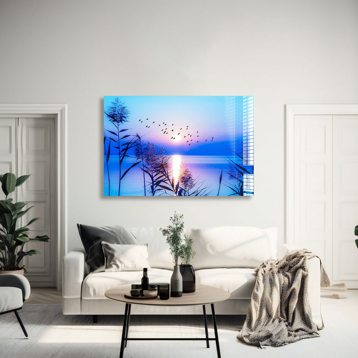 Artronauts Glass Print 60x90 Sunset Seaside