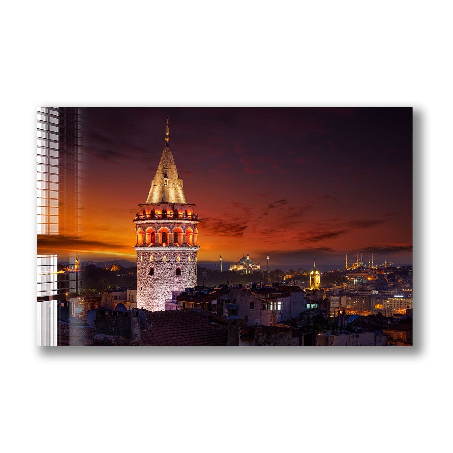 Artronauts Glass Print Galata Tower - Istanbul