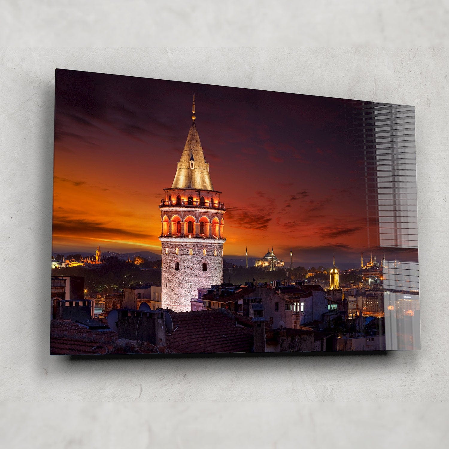 Artronauts Glass Print Galata Tower - Istanbul