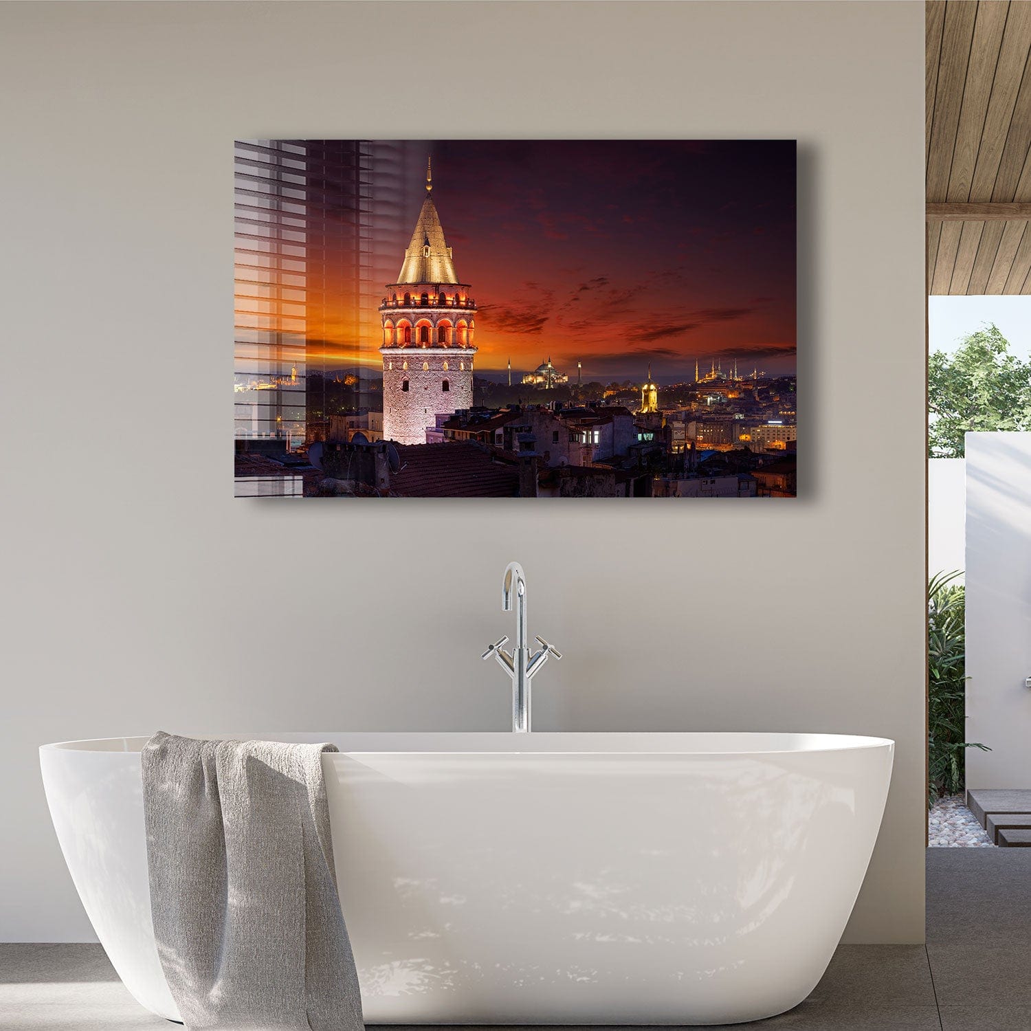 Artronauts Glass Print Galata Tower - Istanbul