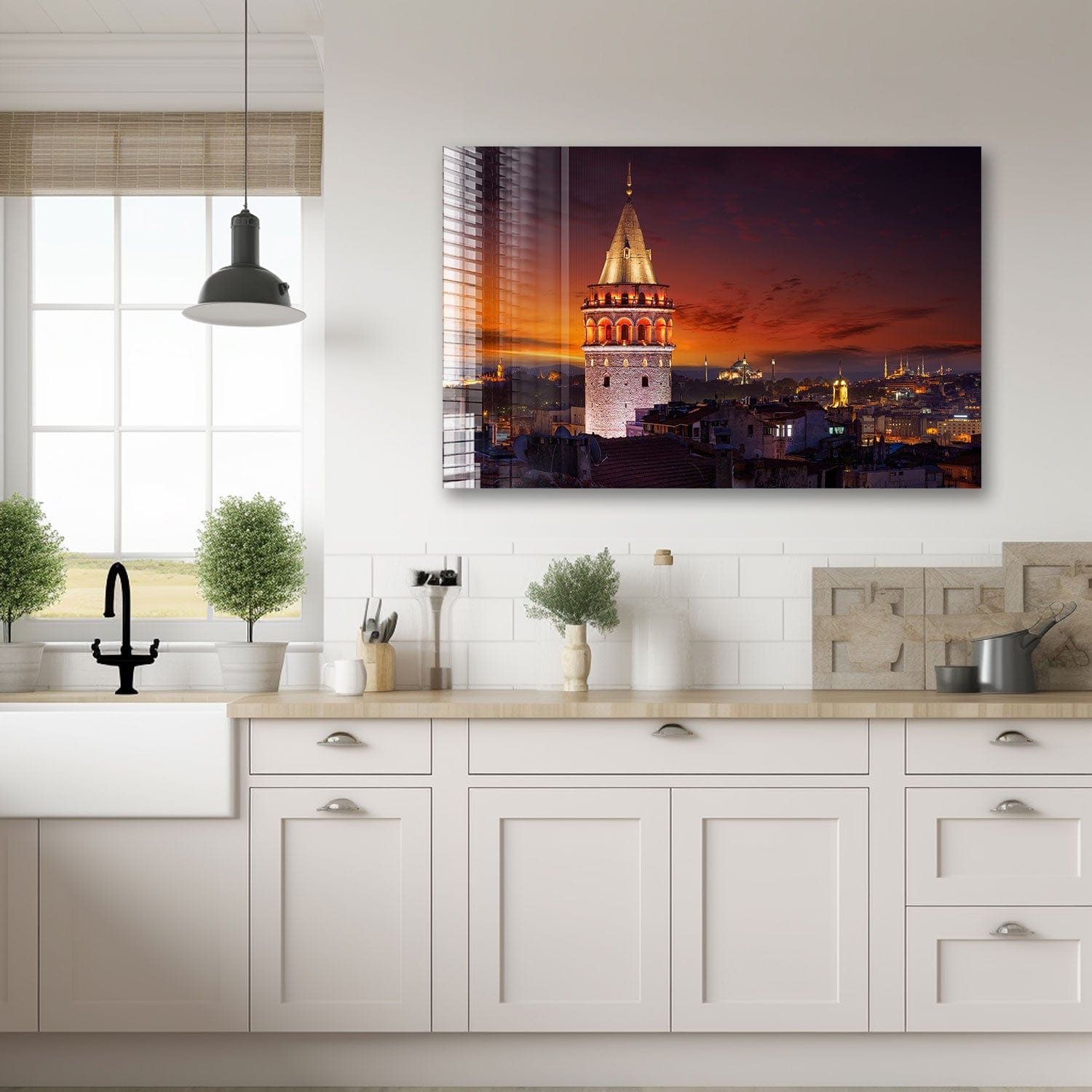 Artronauts Glass Print Galata Tower - Istanbul