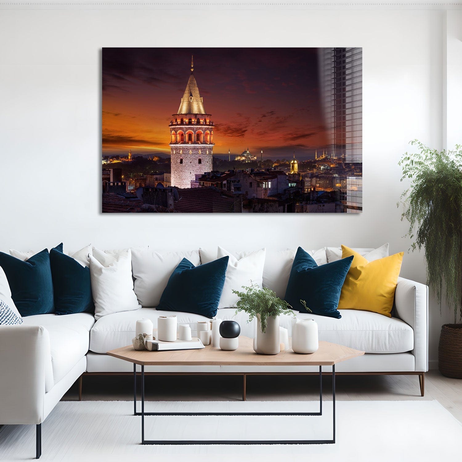 Artronauts Glass Print Galata Tower - Istanbul