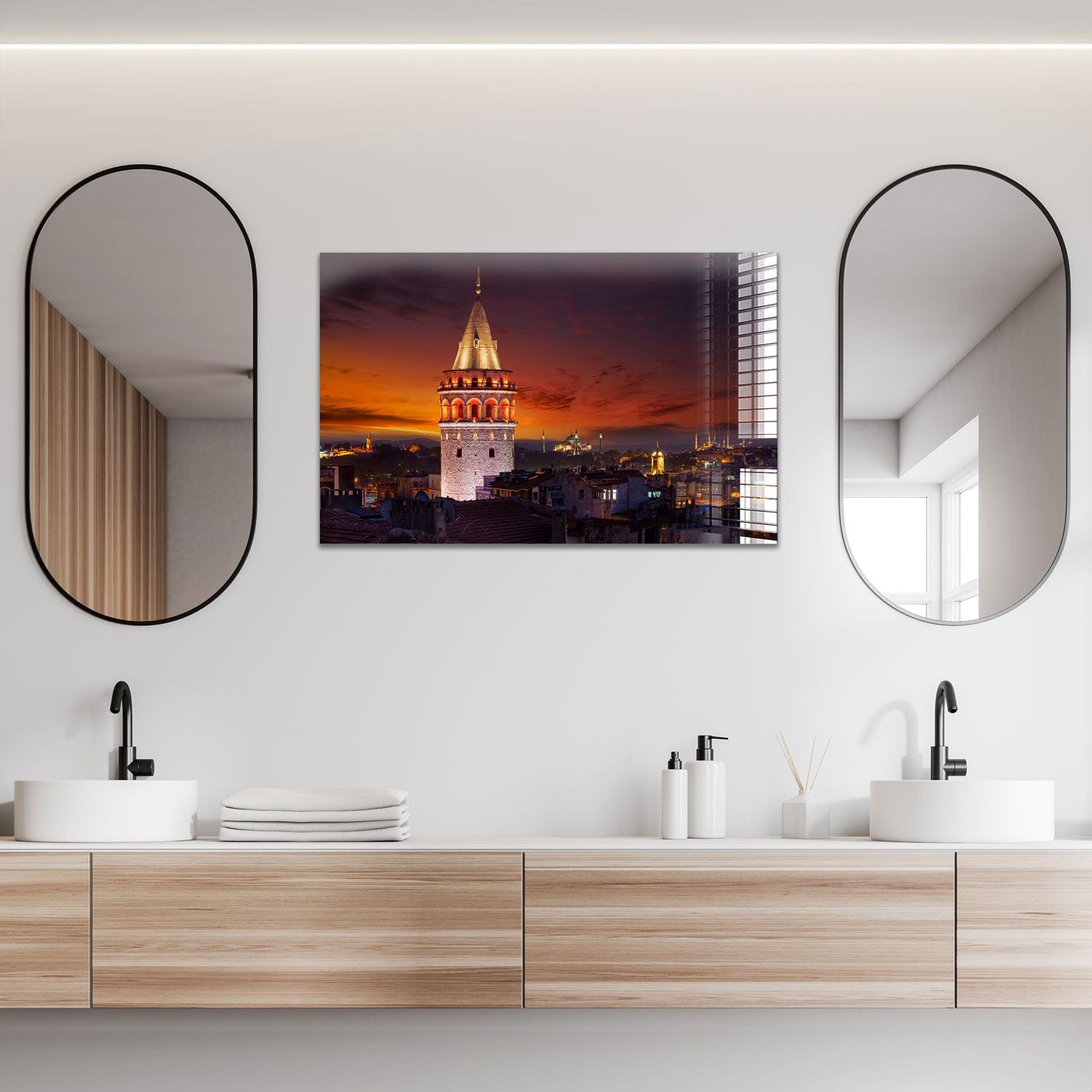 Artronauts Glass Print Galata Tower - Istanbul