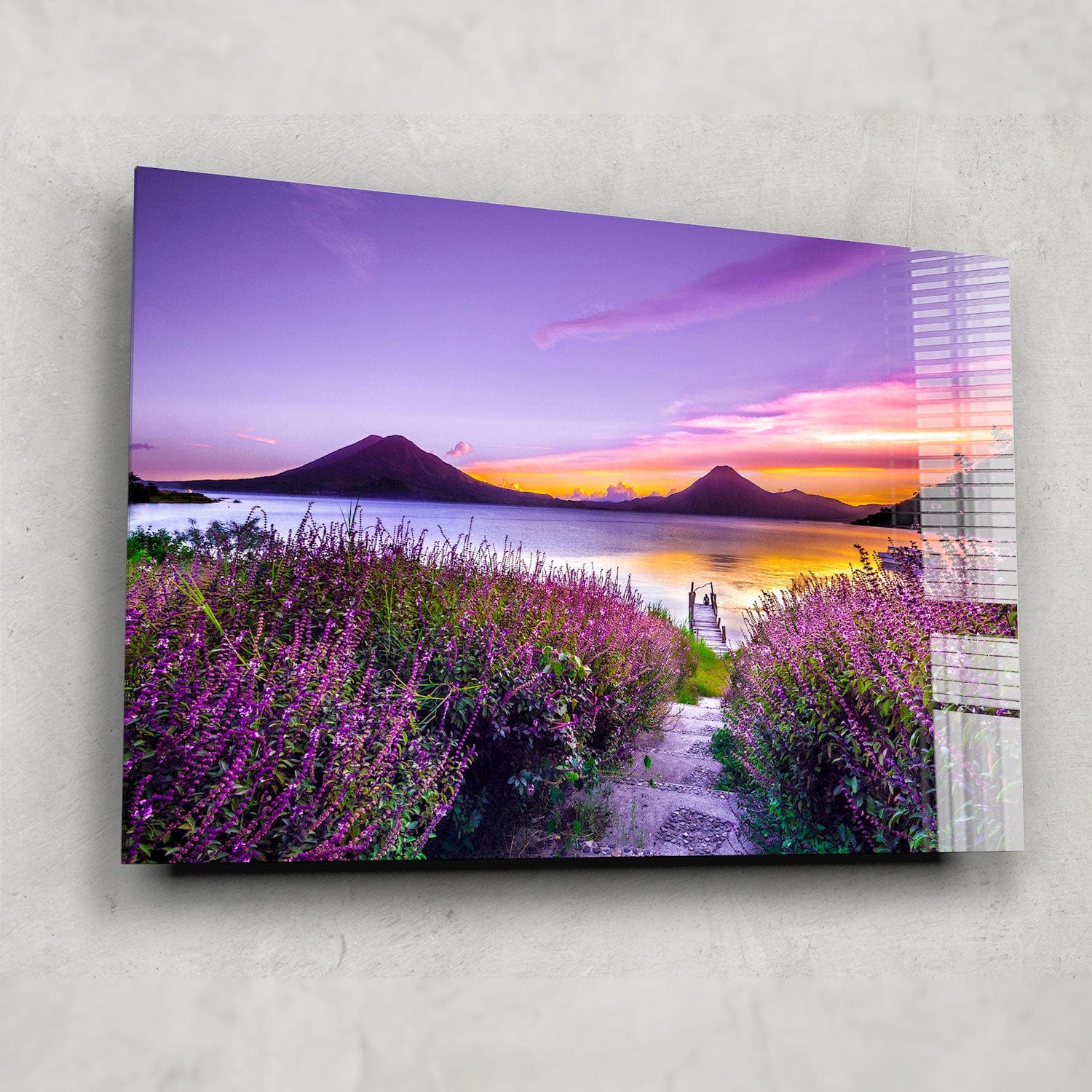 Artronauts Glass Print Sunset in Purple