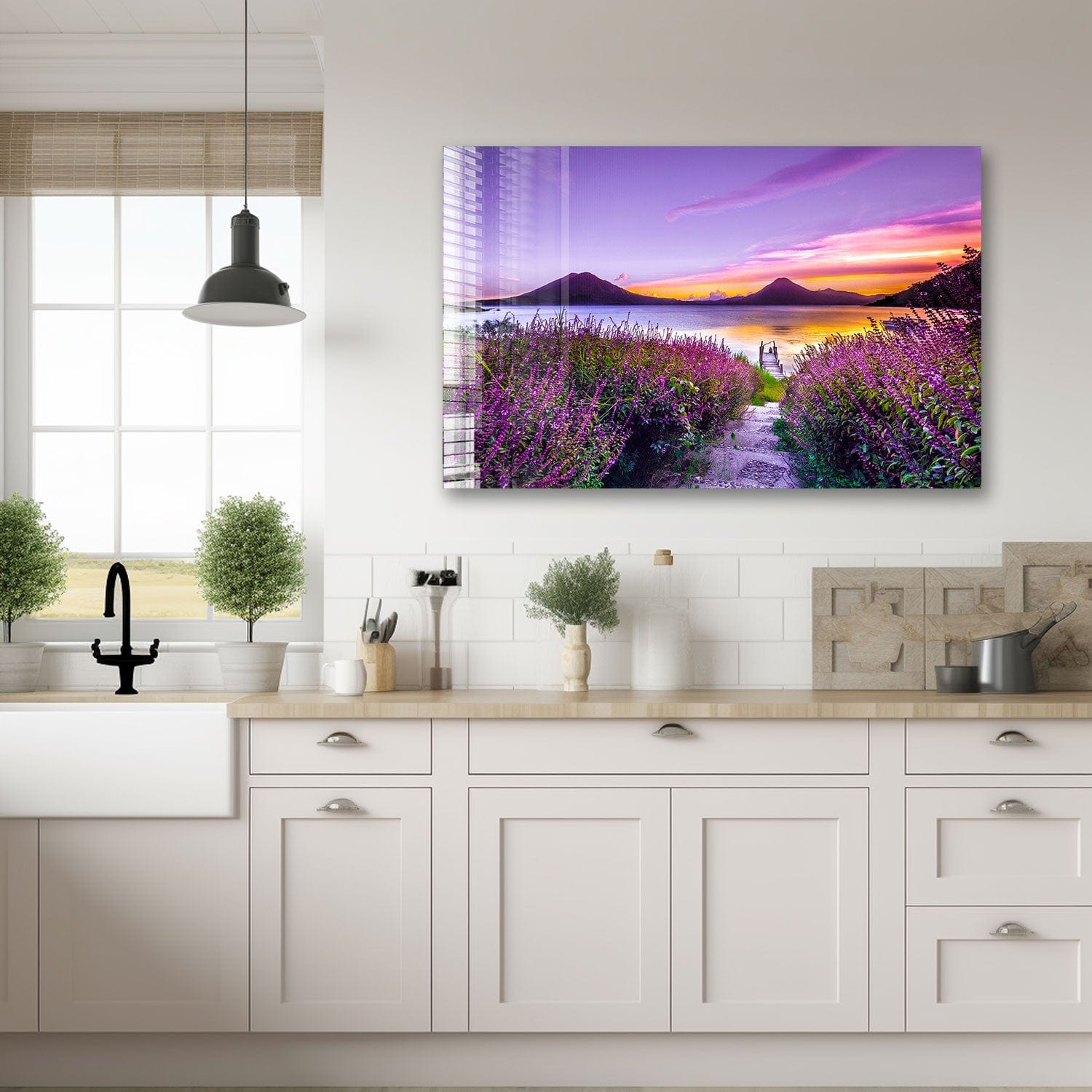 Artronauts Glass Print Sunset in Purple