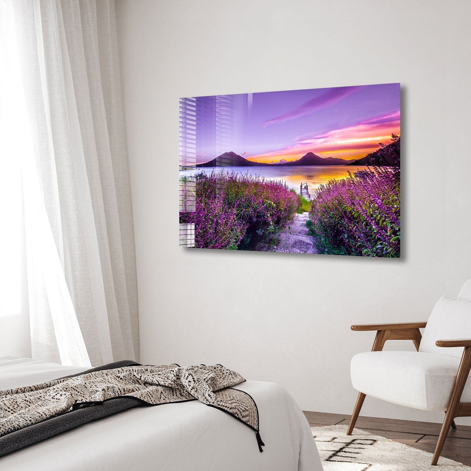 Artronauts Glass Print Sunset in Purple