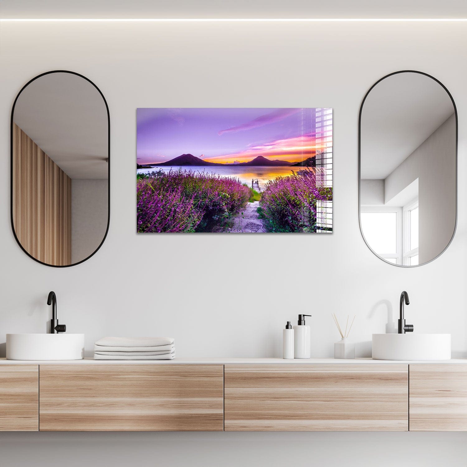 Artronauts Glass Print Sunset in Purple