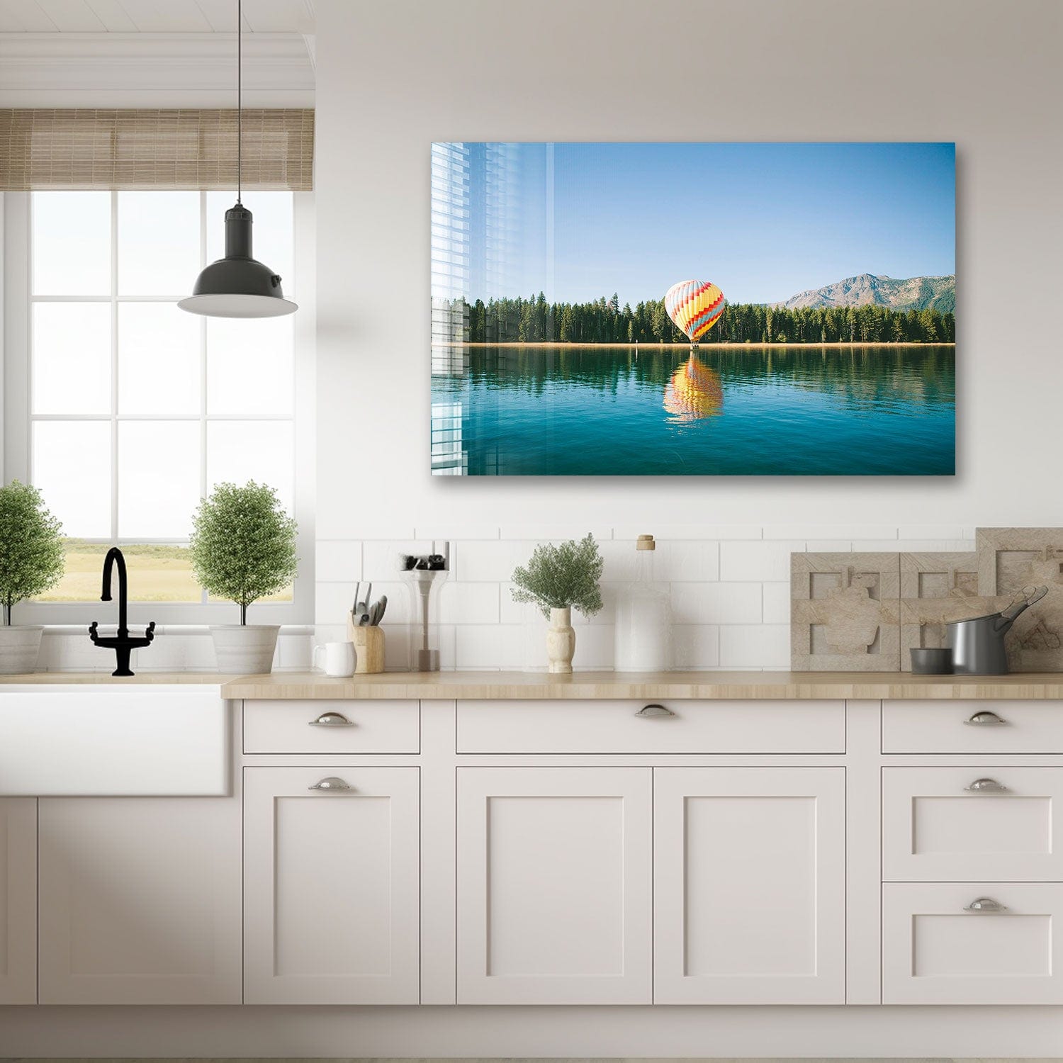 Artronauts Glass Print Balloon in River
