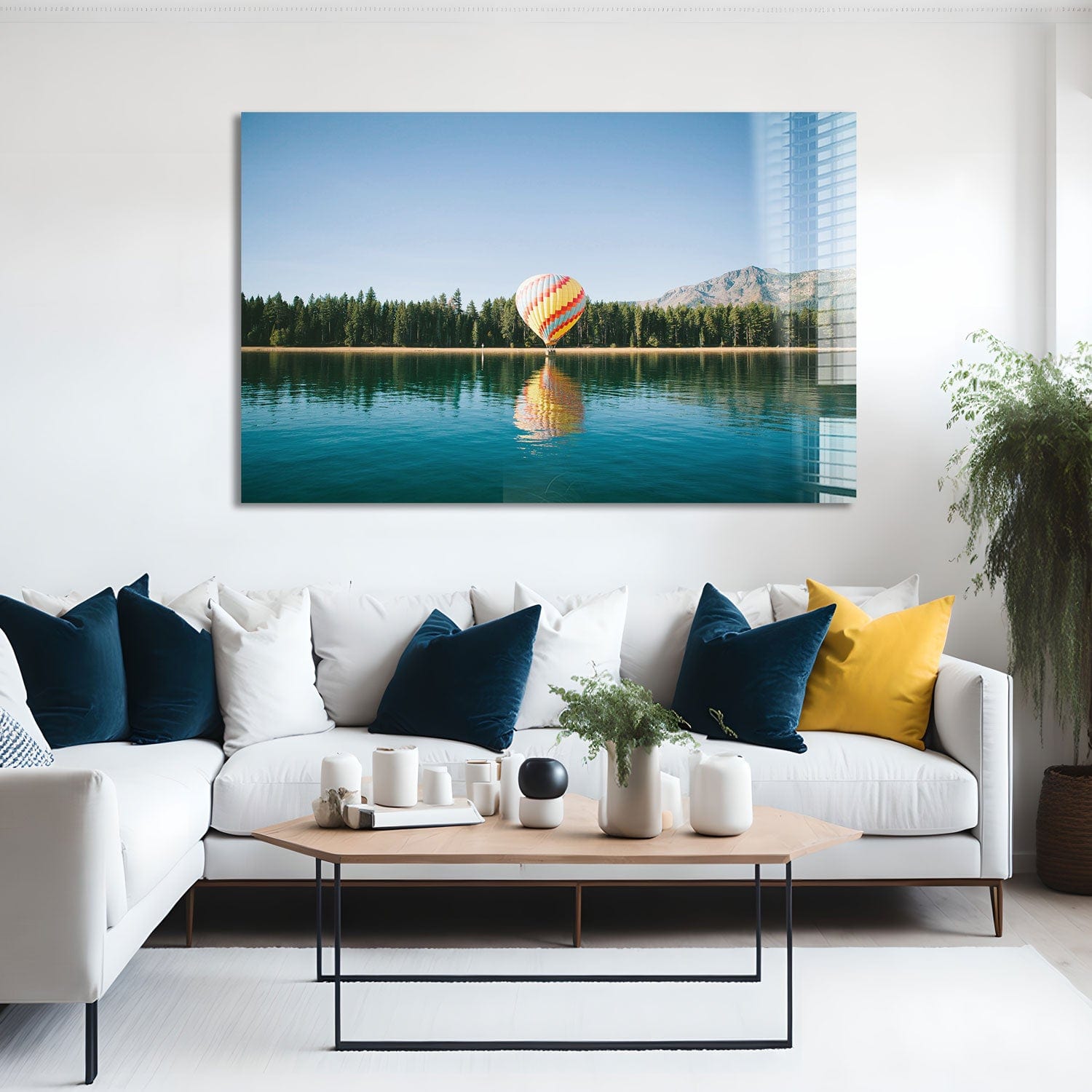 Artronauts Glass Print Balloon in River