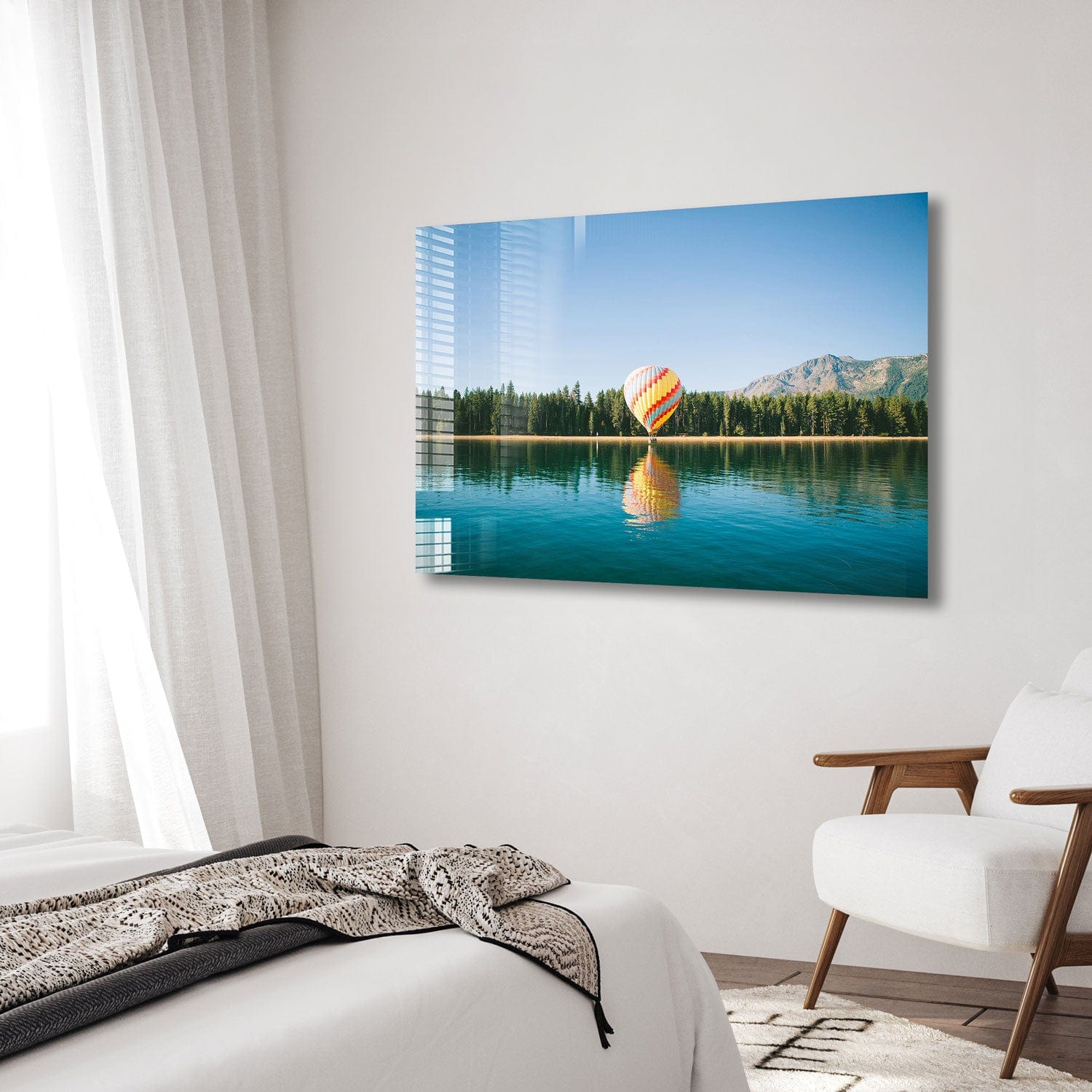 Artronauts Glass Print Balloon in River