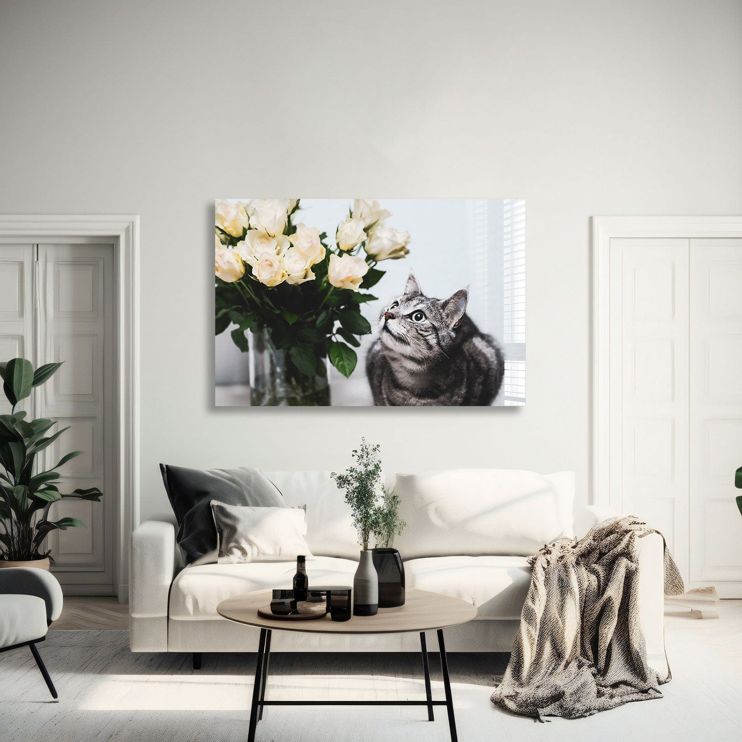 Artronauts Glass Print 60x90 Romantic Cat
