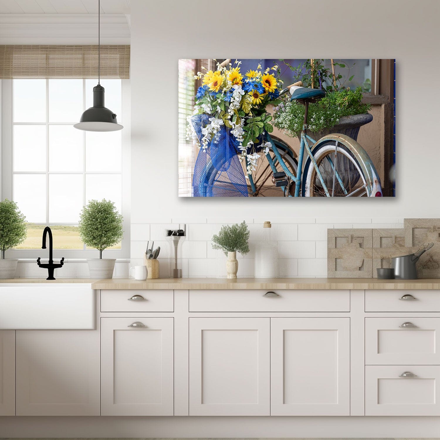 Artronauts Glass Print Floral Bicycle