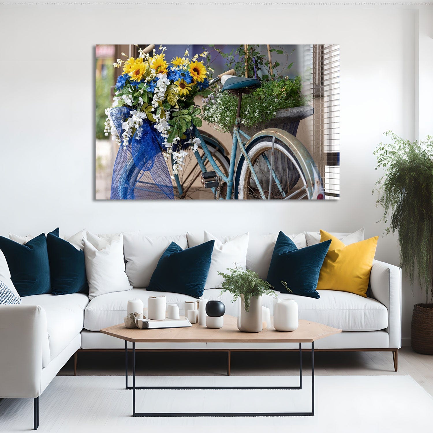 Artronauts Glass Print Floral Bicycle