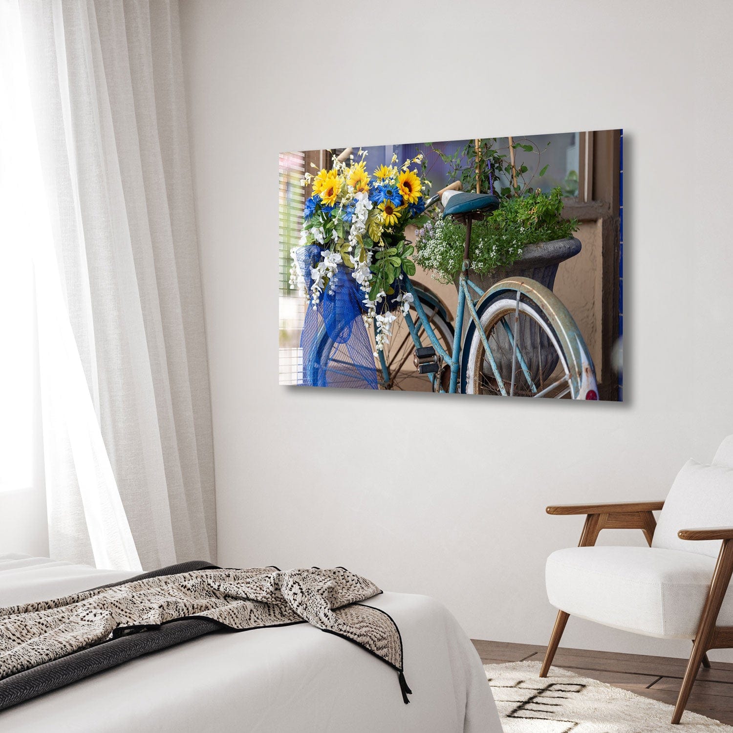 Artronauts Glass Print Floral Bicycle