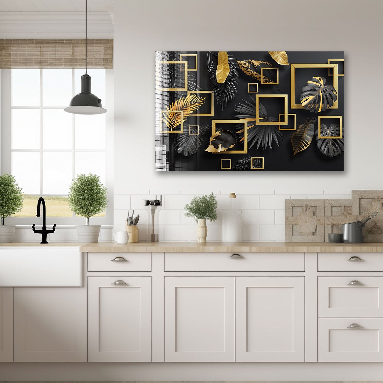 Artronauts Glass Print Plants Square