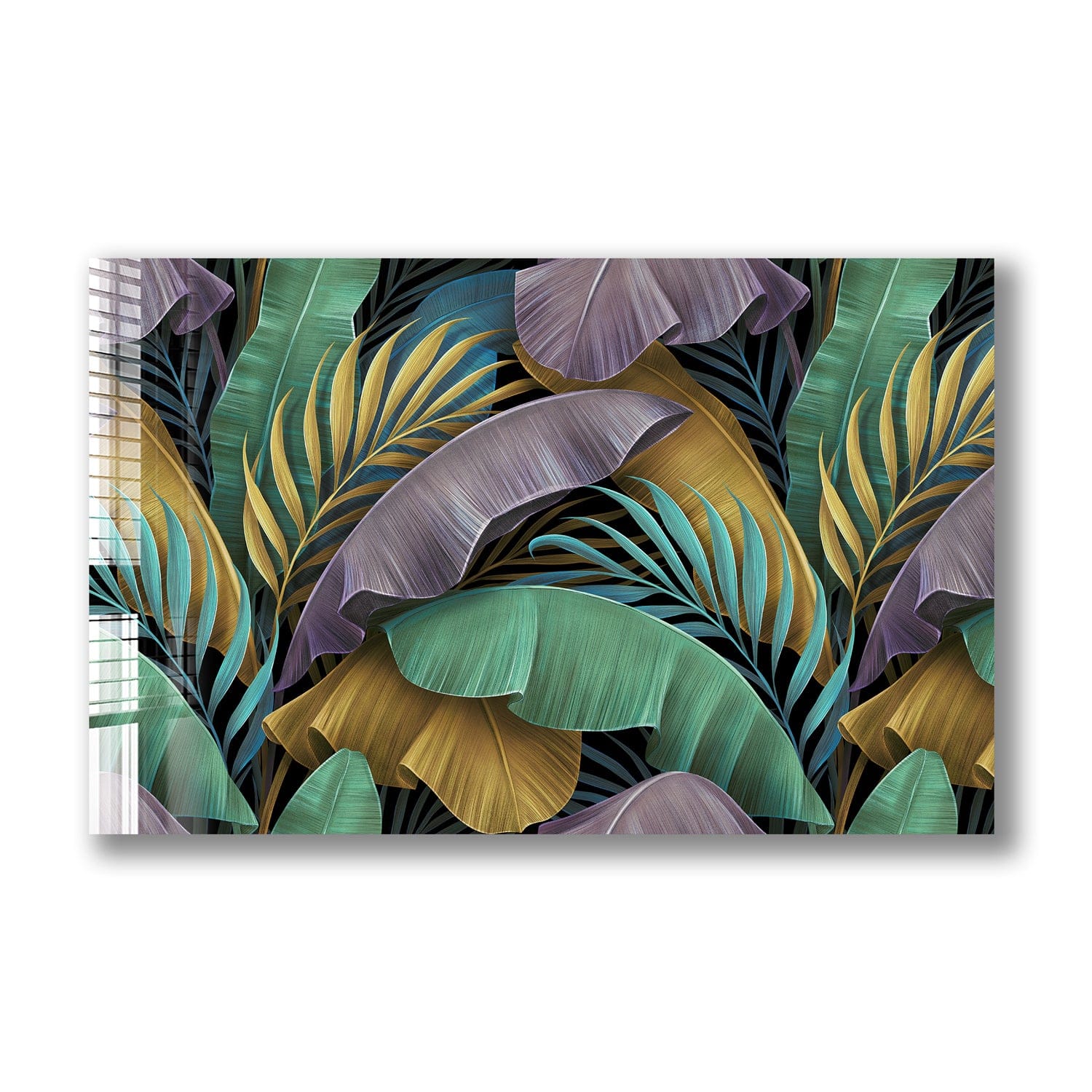 Artronauts Glass Print Colourful Tropical Leaves