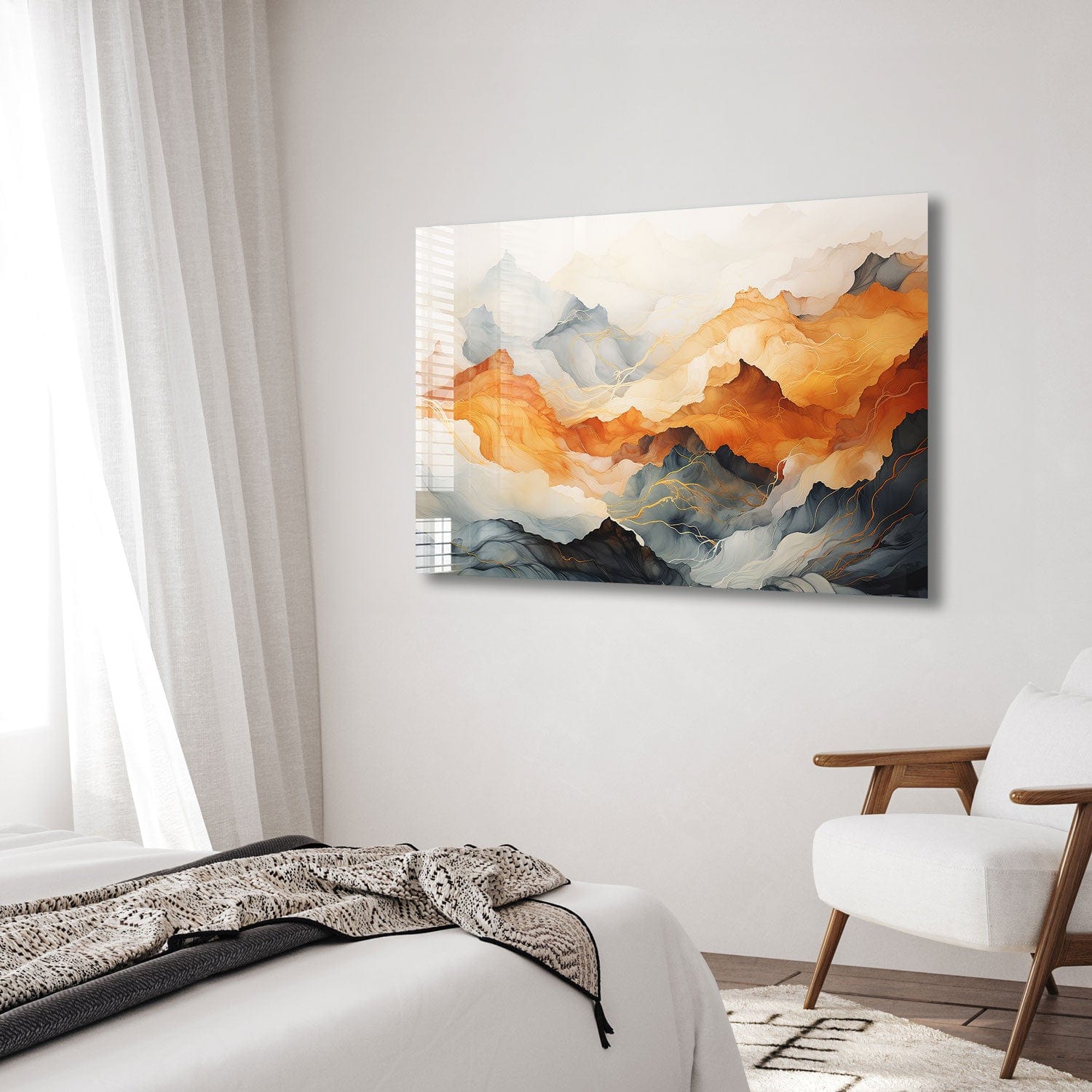 Artronauts Glass Print Abstract Mountains