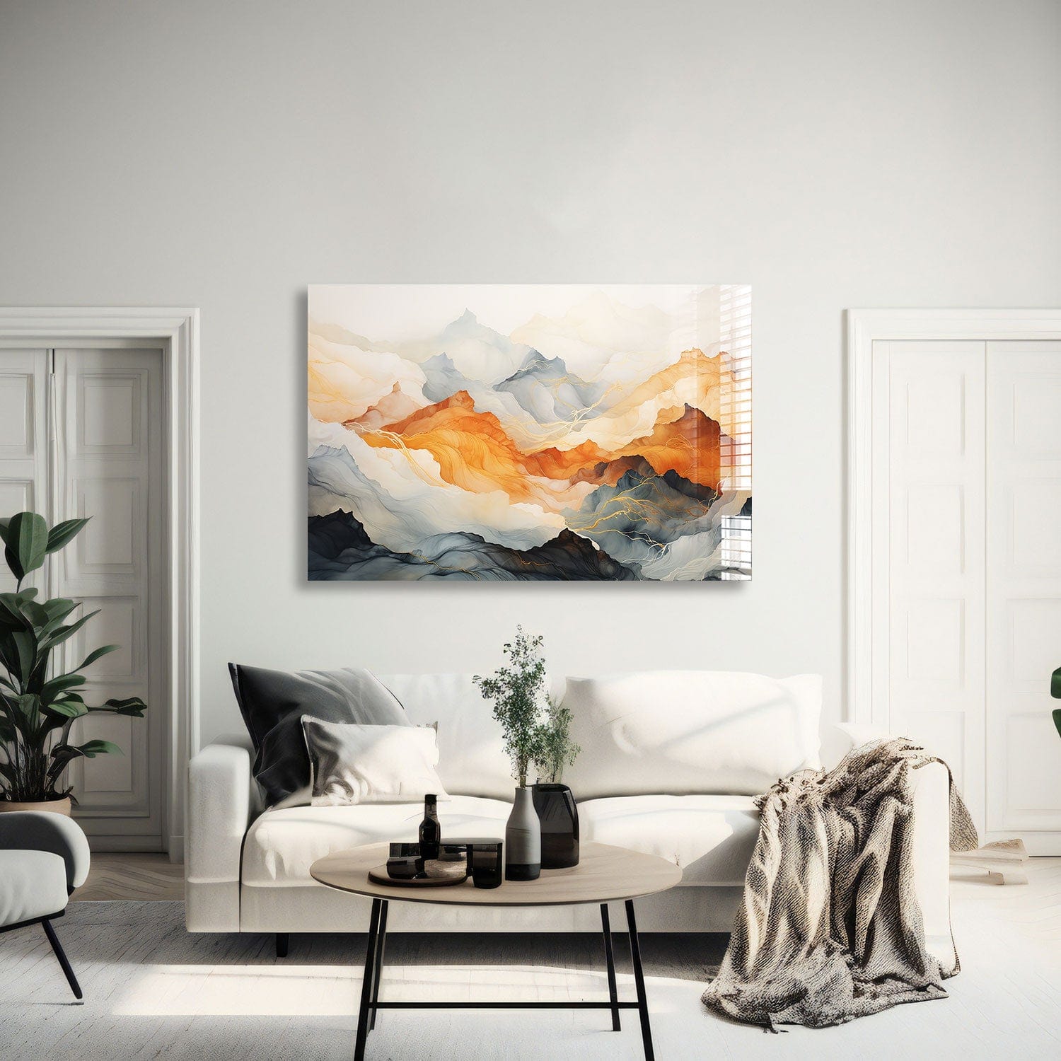 Artronauts Glass Print 60x90 Abstract Mountains