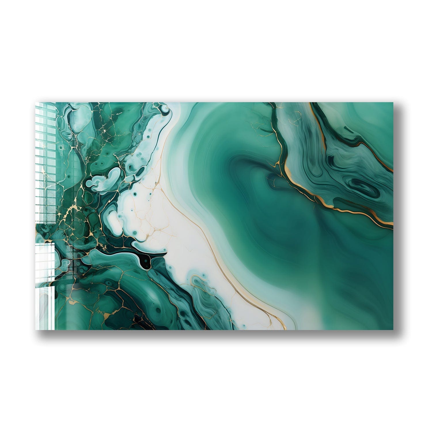 Artronauts Glass Print Green Marble Design II