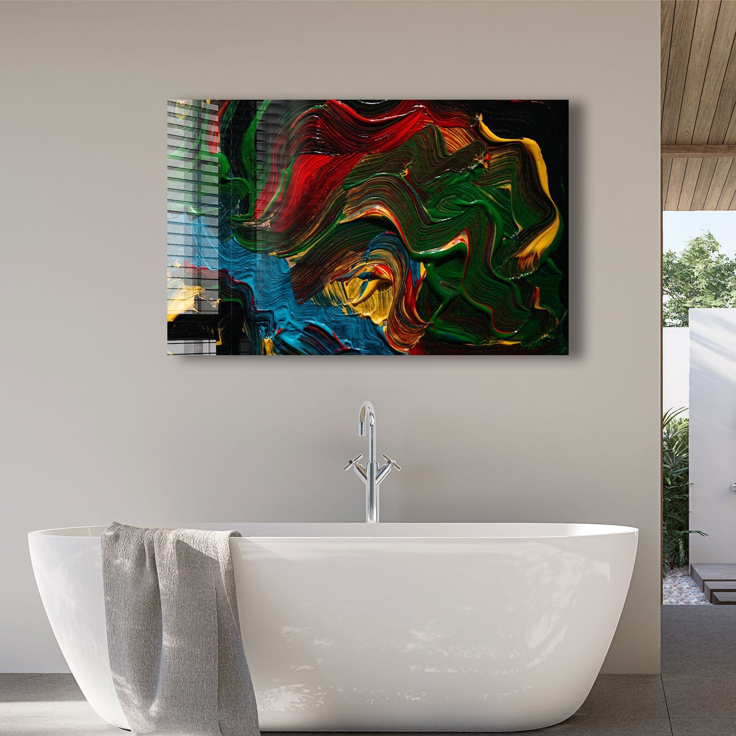 Artronauts Glass Print Painting Colourful Abstract