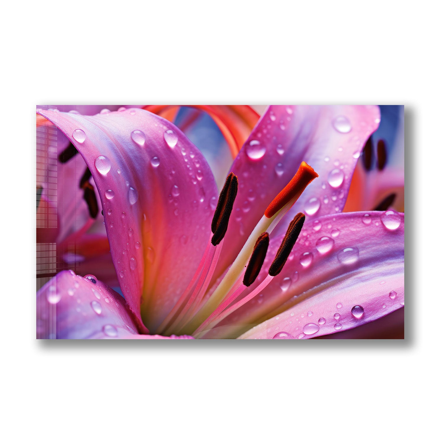 Purple Lily - Tempered Glass Wall Art