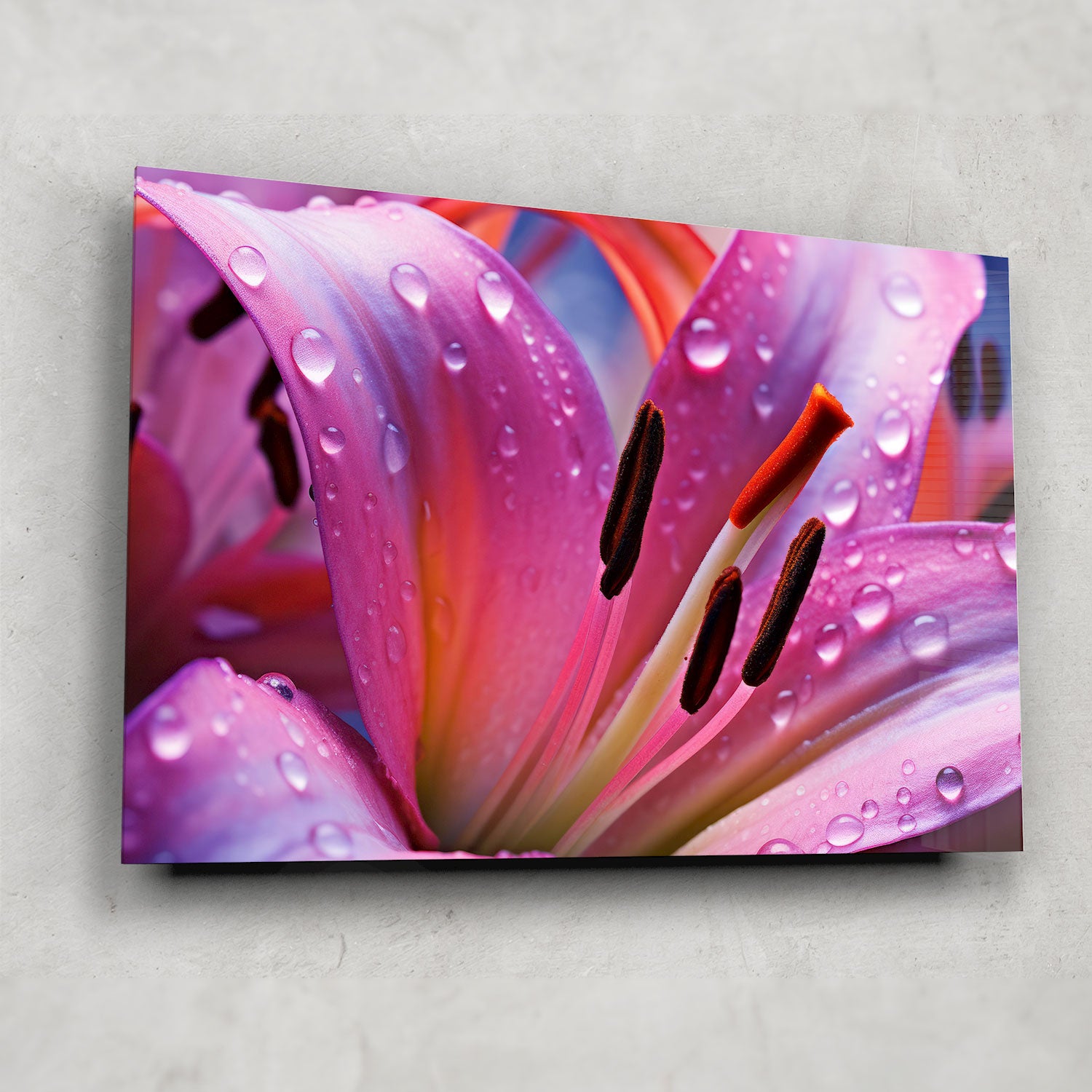 Purple Lily - Tempered Glass Wall Art