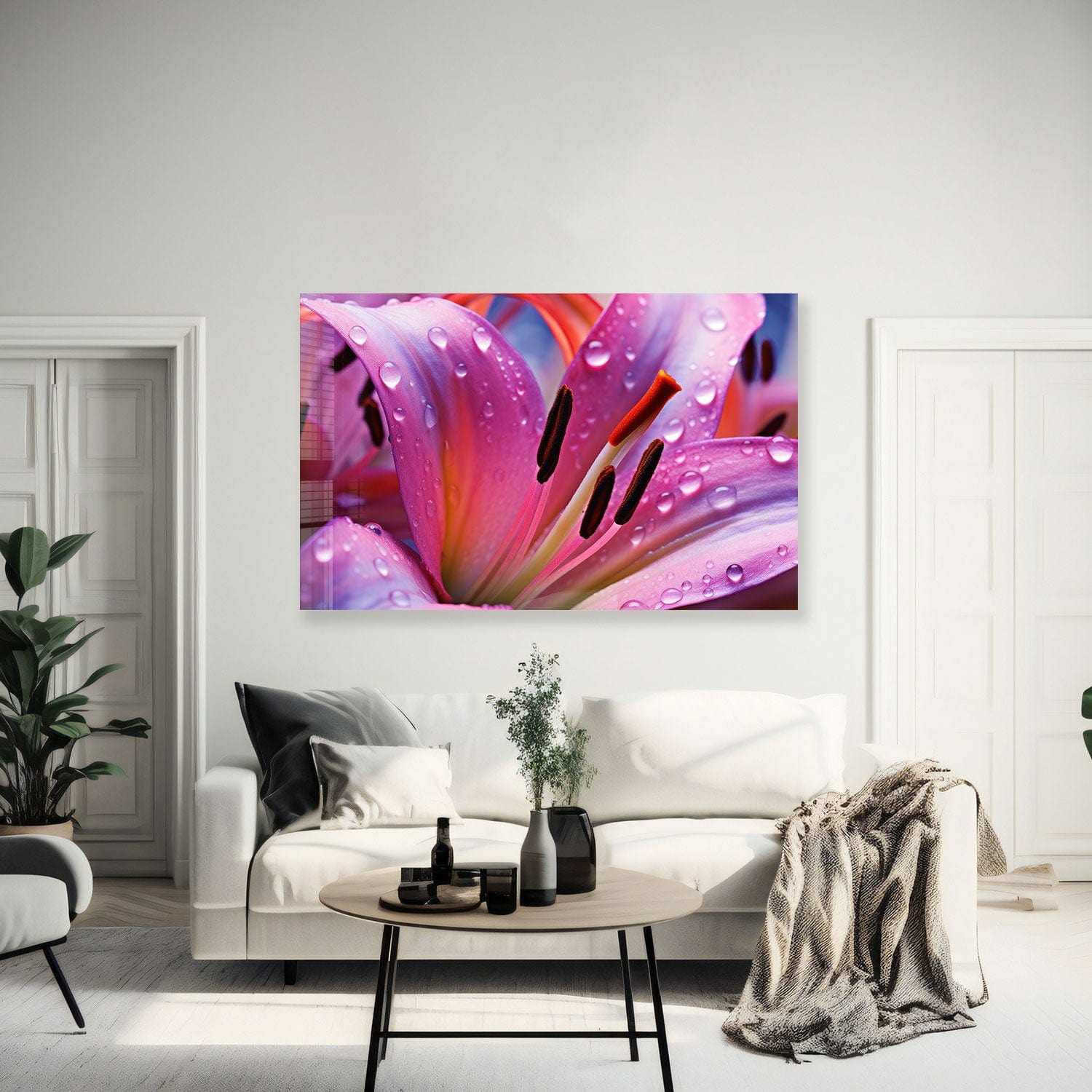 Artronauts Glass Print Purple Lily - Tempered Glass Wall Art