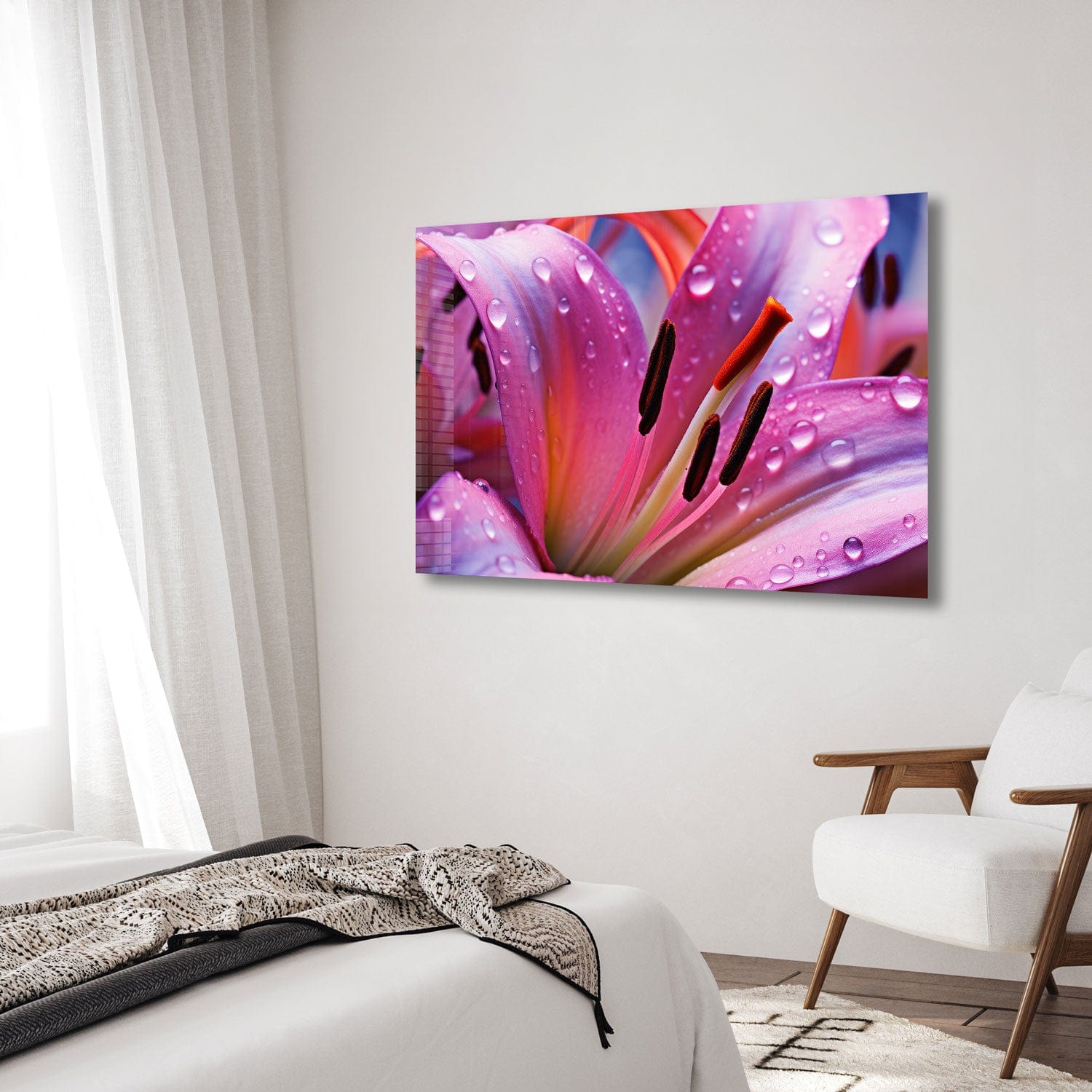 Artronauts Glass Print Purple Lily - Tempered Glass Wall Art