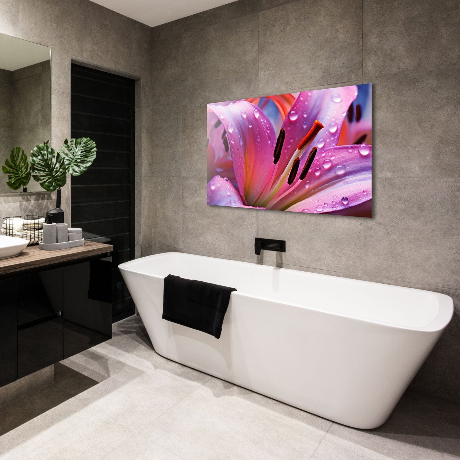 Artronauts Glass Print Purple Lily - Tempered Glass Wall Art