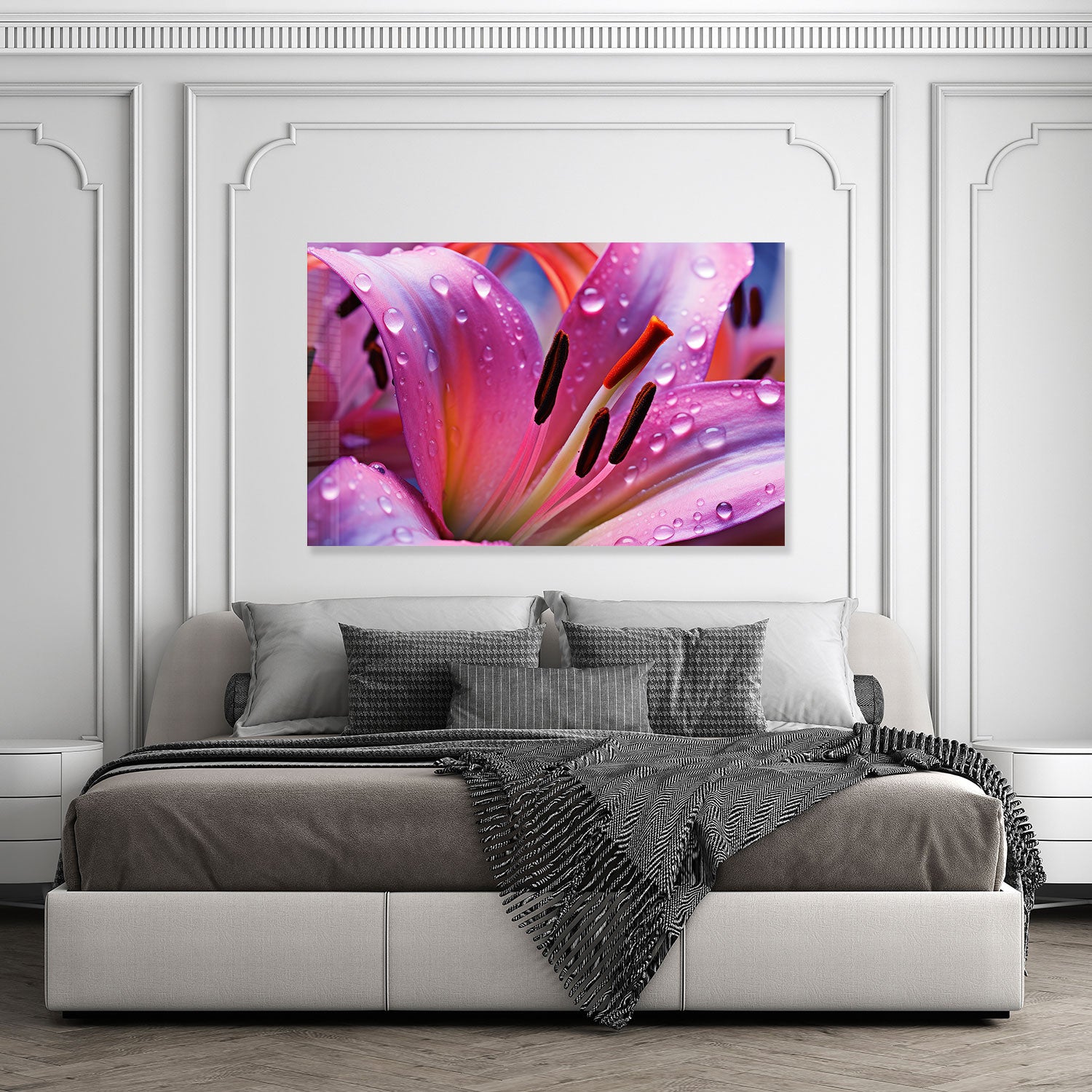 Purple Lily - Tempered Glass Wall Art