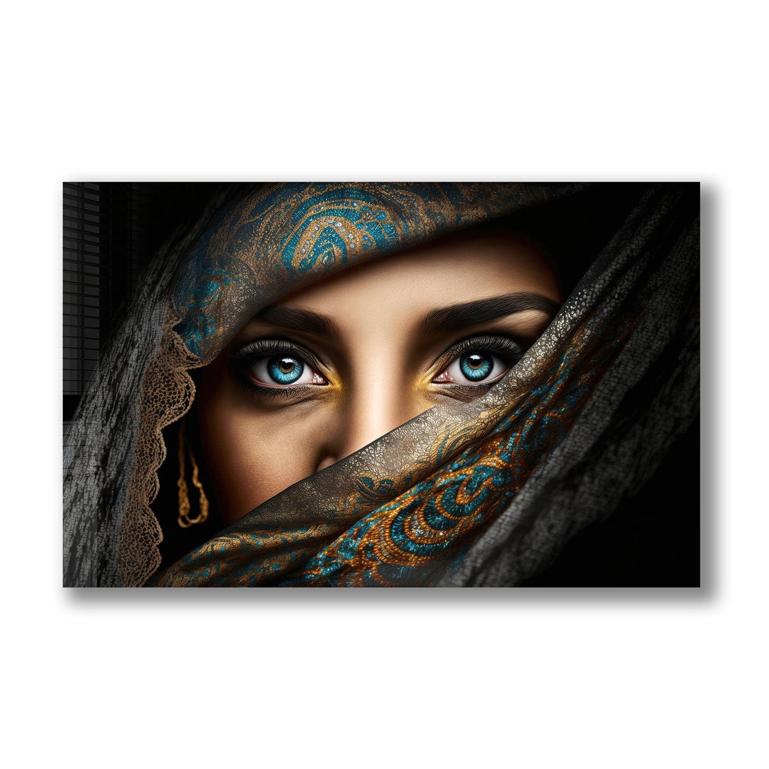Artronauts Glass Print The Blue Eyes - Tempered Glass Wall Art
