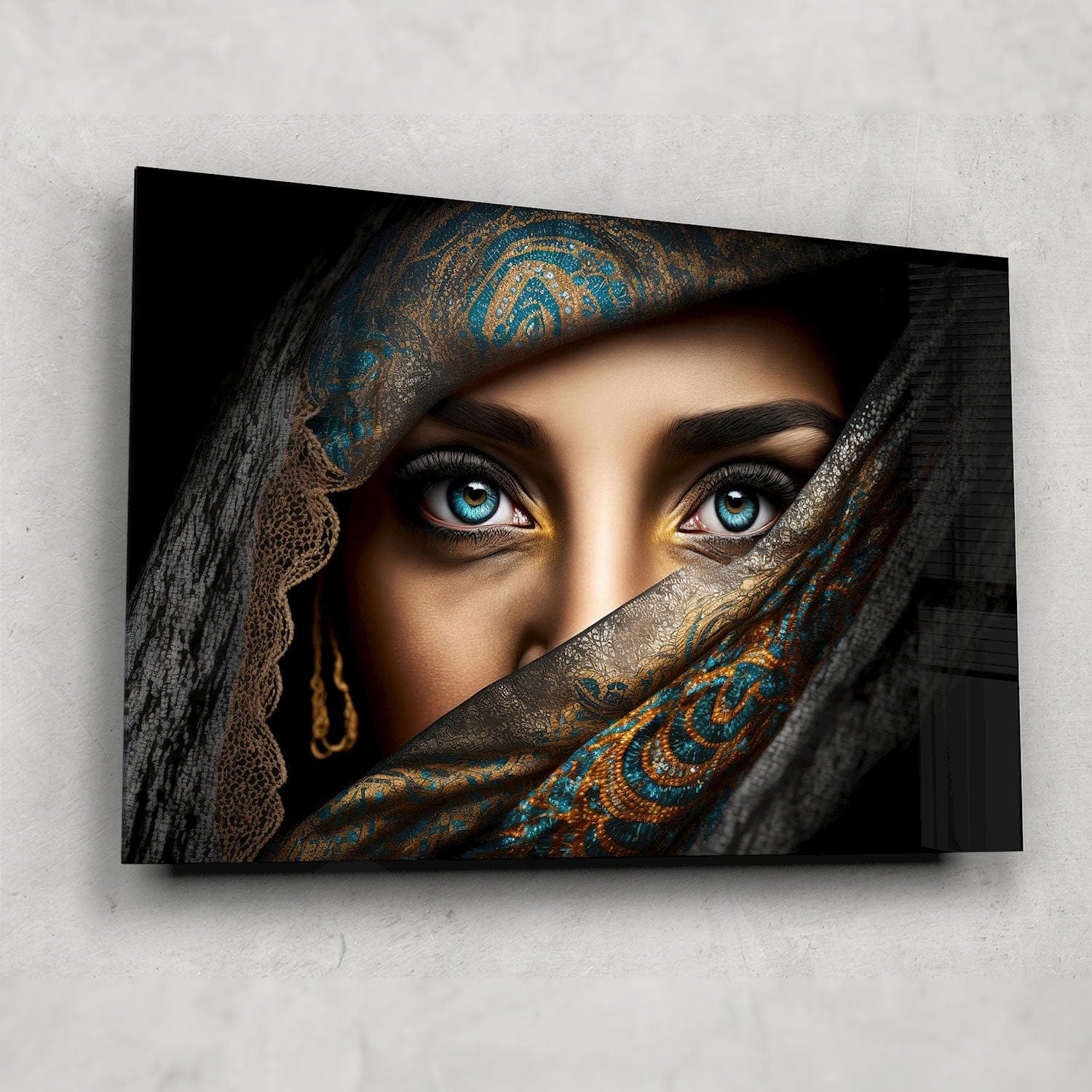 Artronauts Glass Print The Blue Eyes - Tempered Glass Wall Art