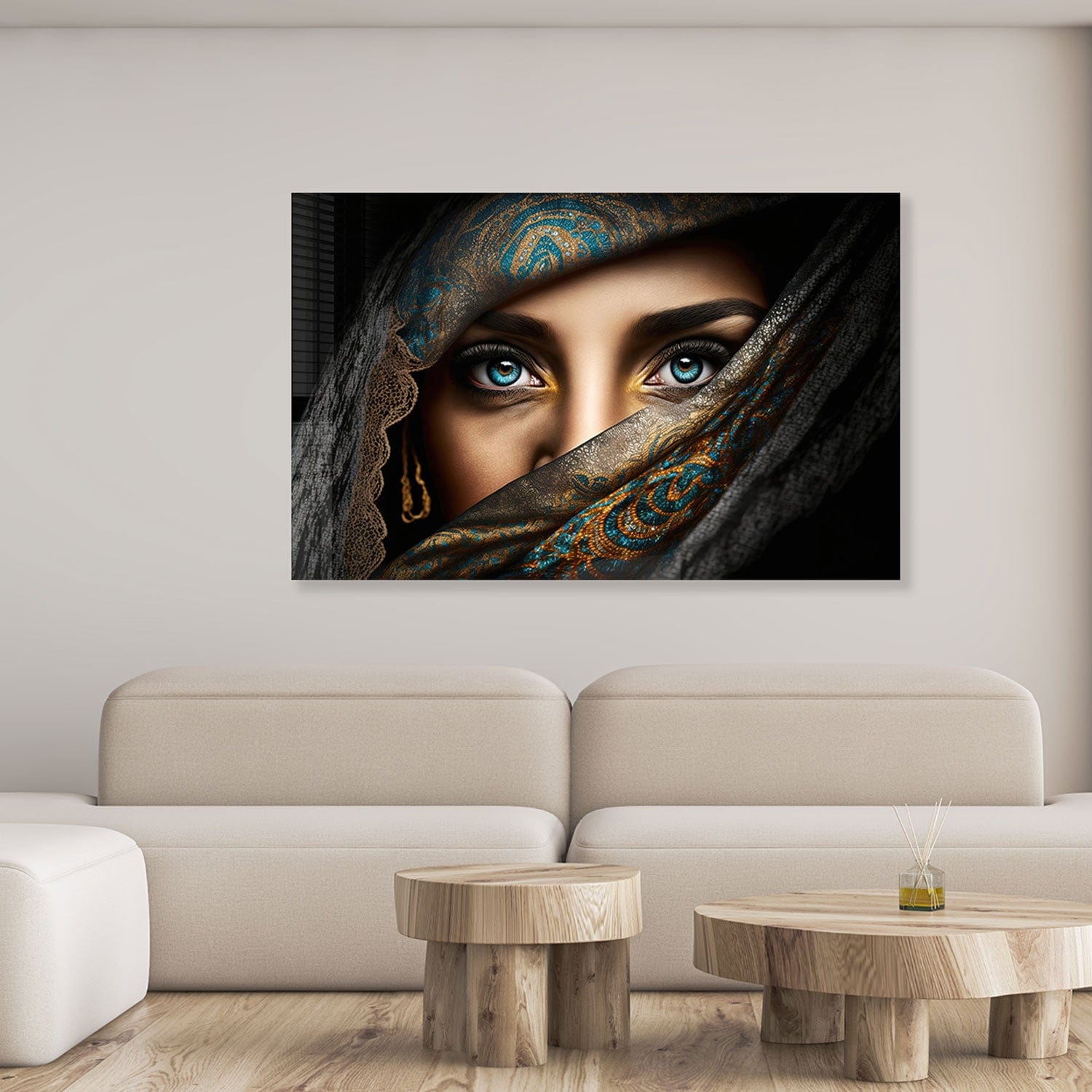 Artronauts Glass Print The Blue Eyes - Tempered Glass Wall Art