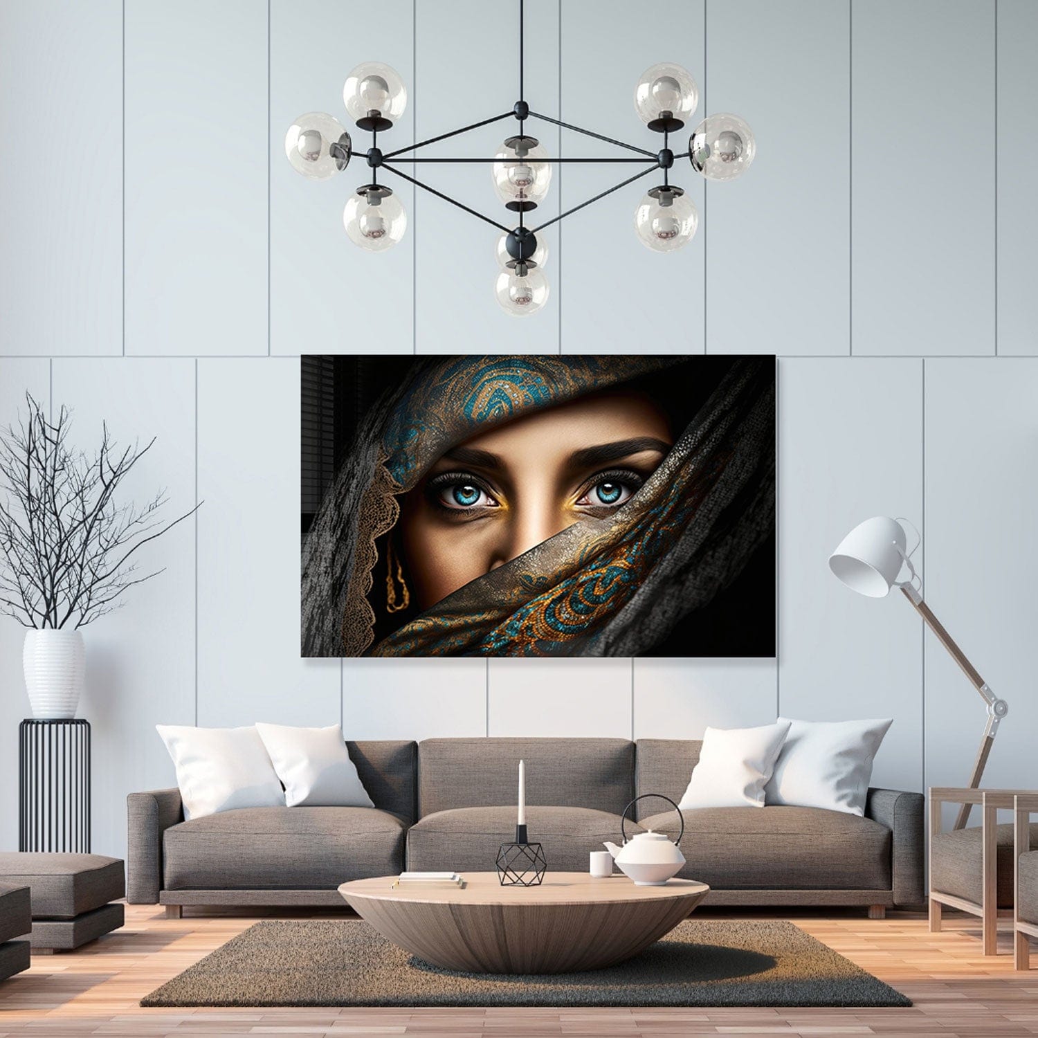 Artronauts Glass Print The Blue Eyes - Tempered Glass Wall Art