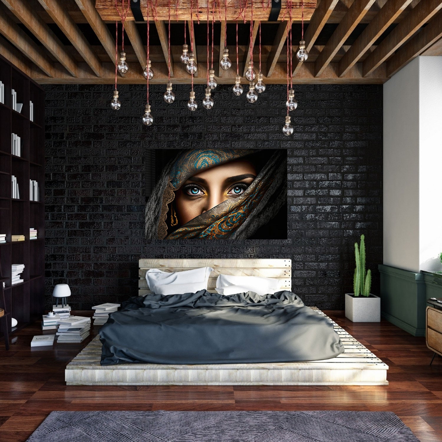 The Blue Eyes - Tempered Glass Wall Art