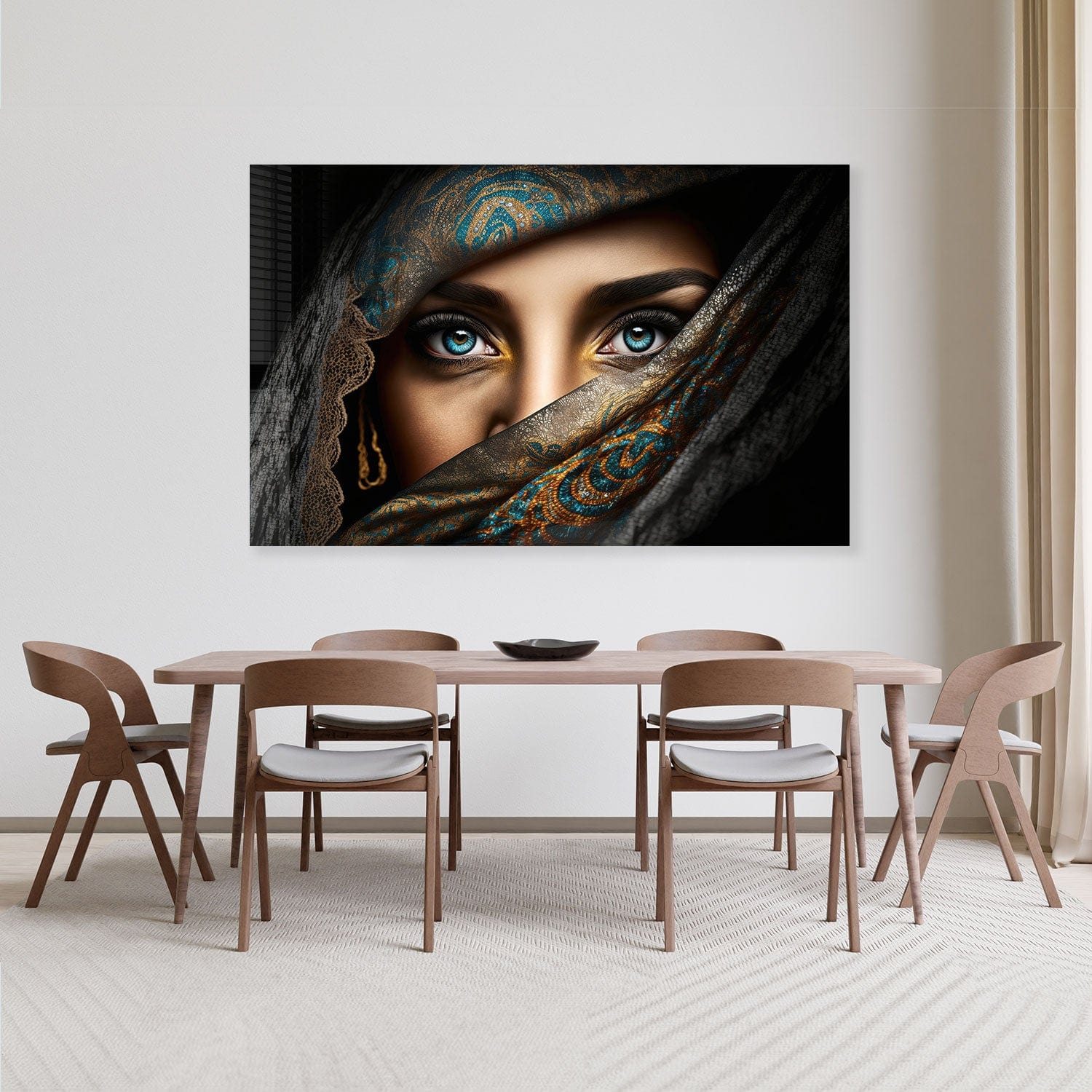 Artronauts Glass Print The Blue Eyes - Tempered Glass Wall Art